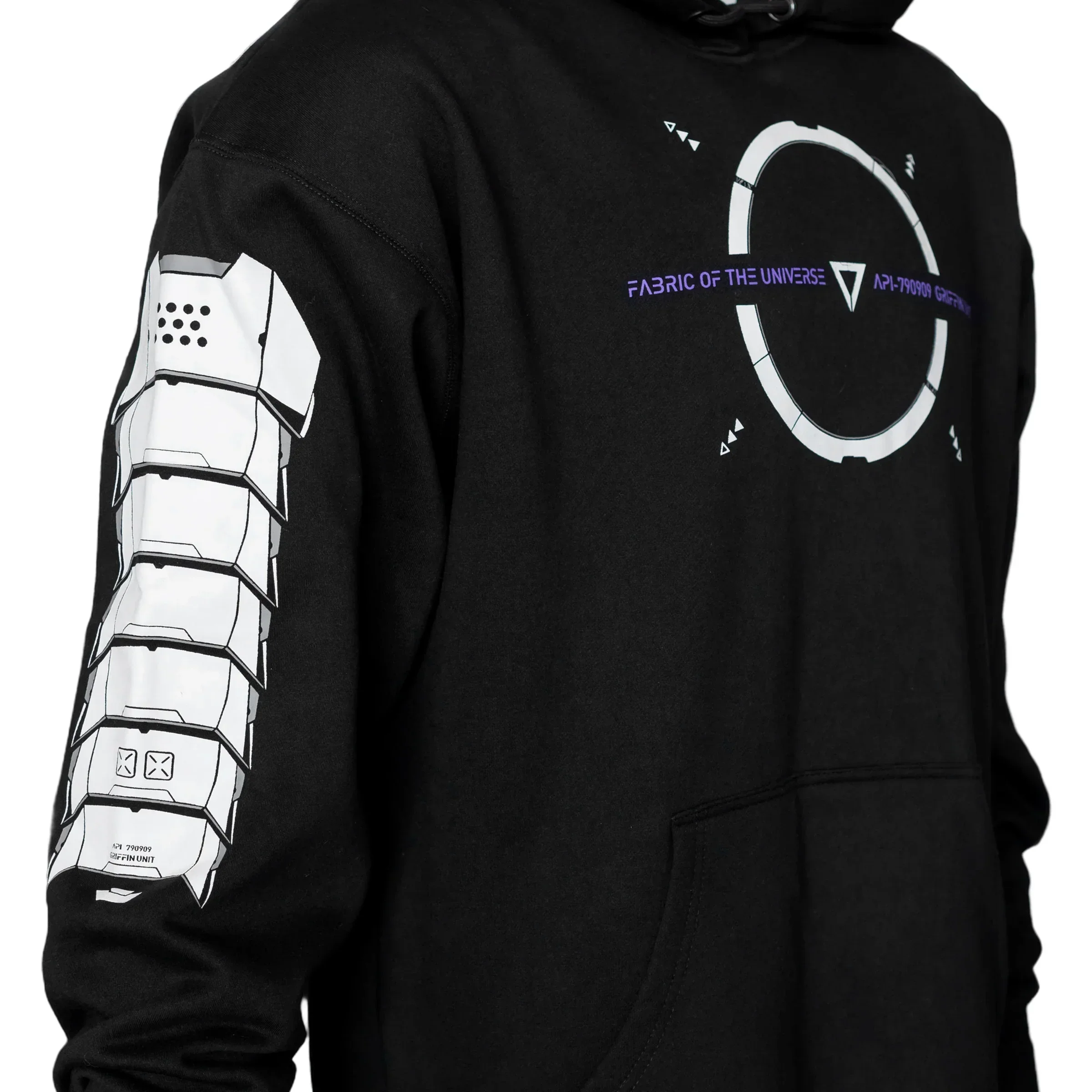 Griffin-0909 Black Purple Hoodie - Image 4