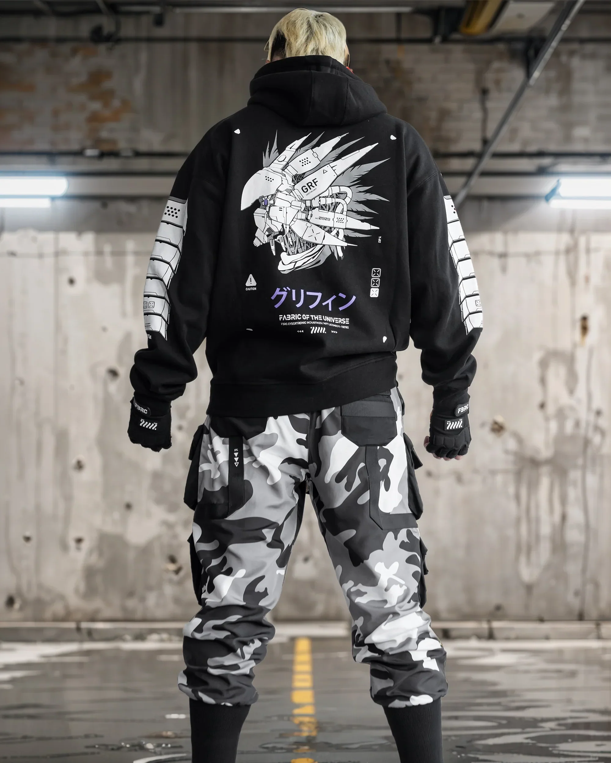Griffin-0909 Black Purple Hoodie - Image 6