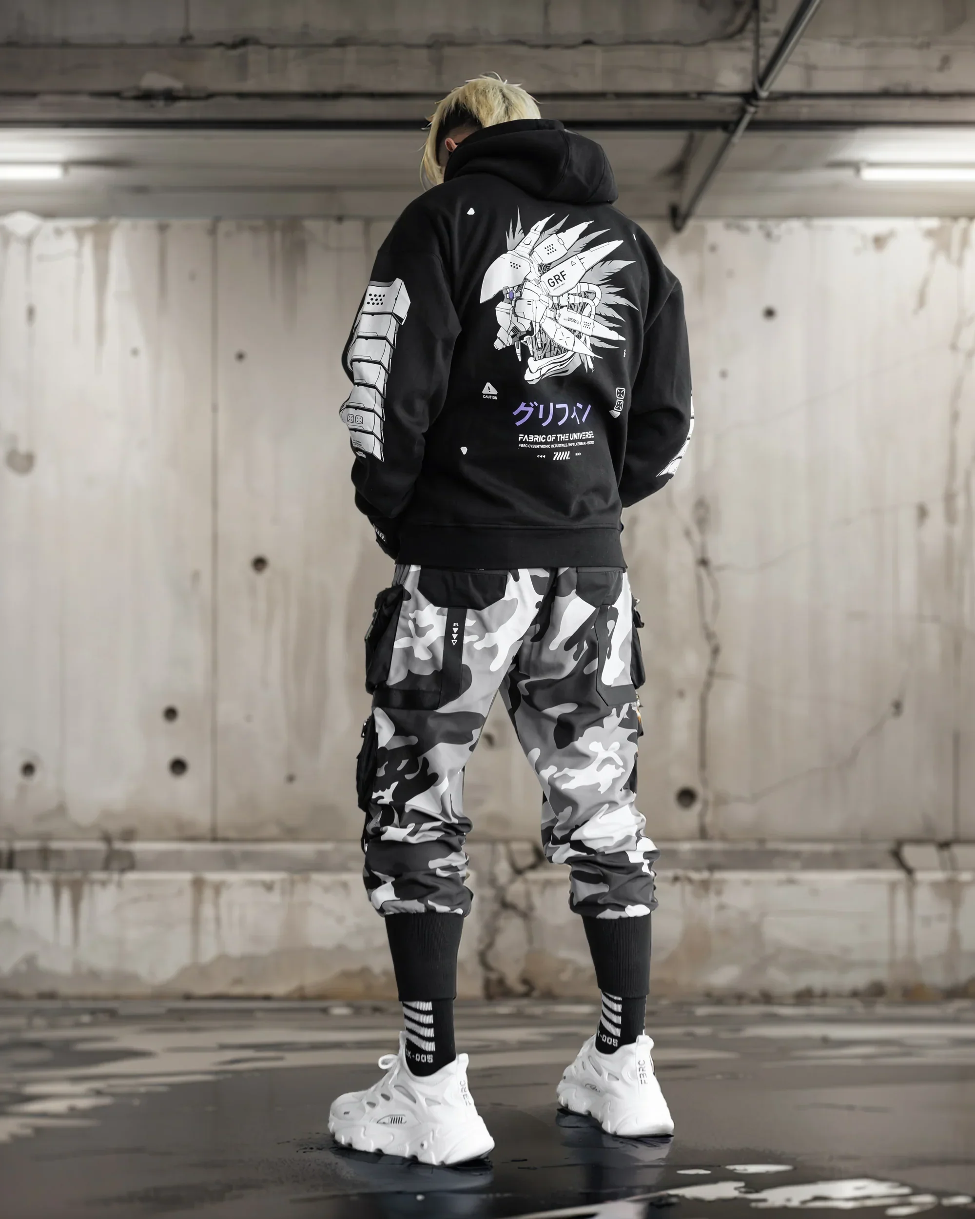 Griffin-0909 Black Purple Hoodie - Image 7