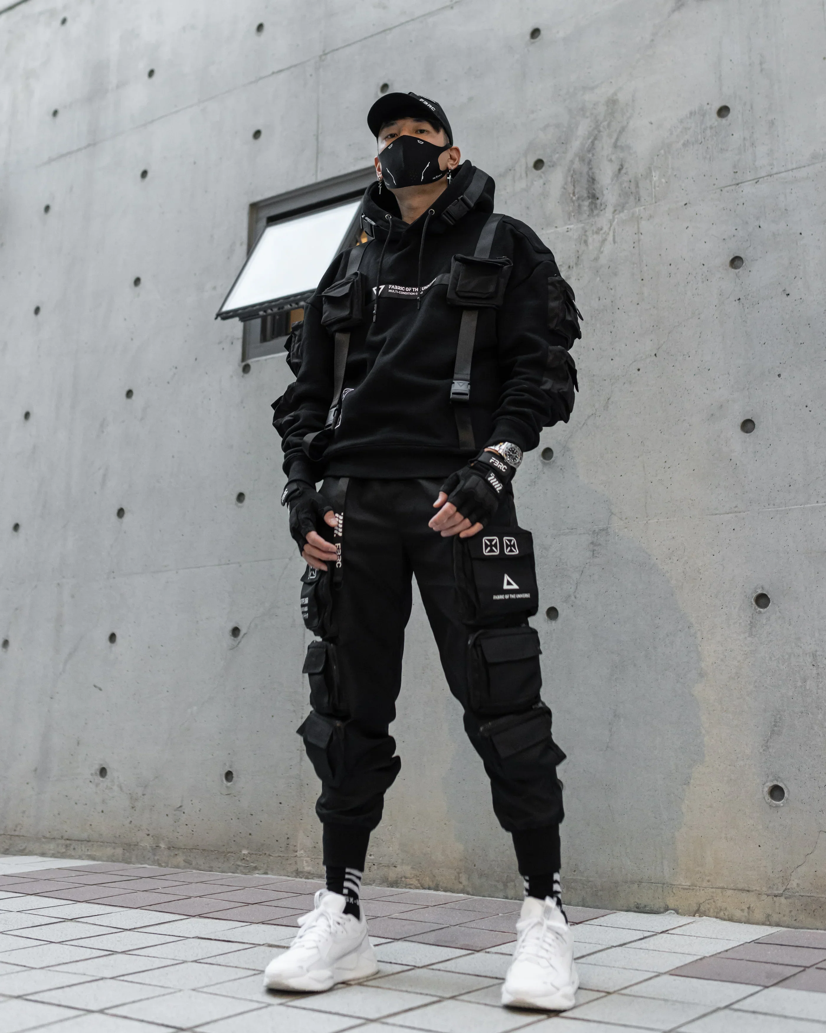 H-Type 001A Ultra Heavy Black Hoodie - Image 3