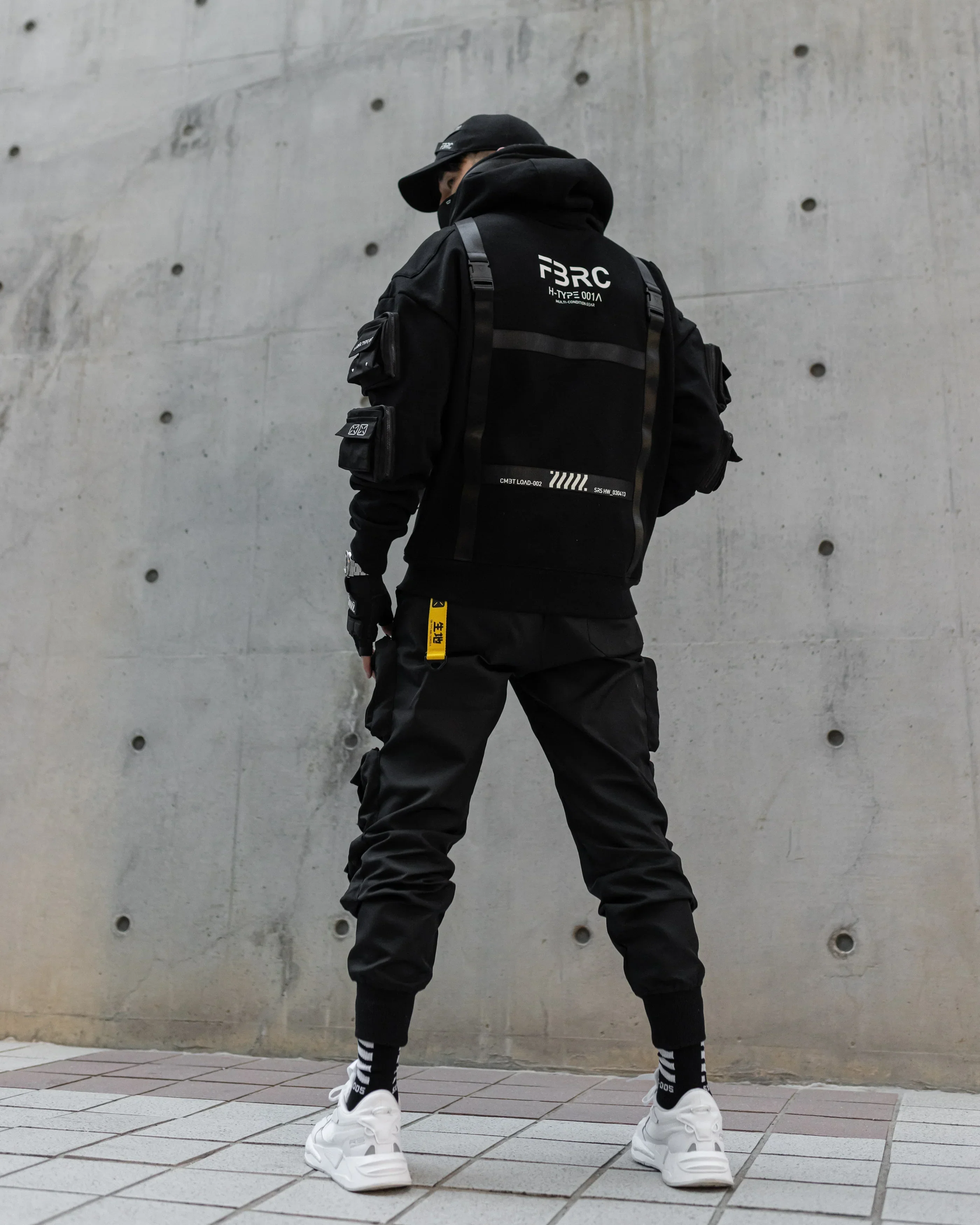 H-Type 001A Ultra Heavy Black Hoodie - Image 4