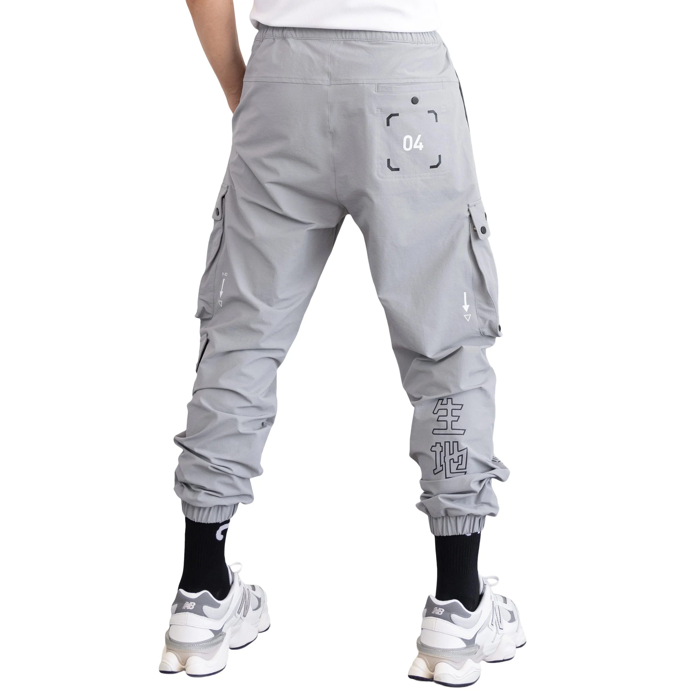 J-Type 004 Gray Cargo Joggers - Image 3
