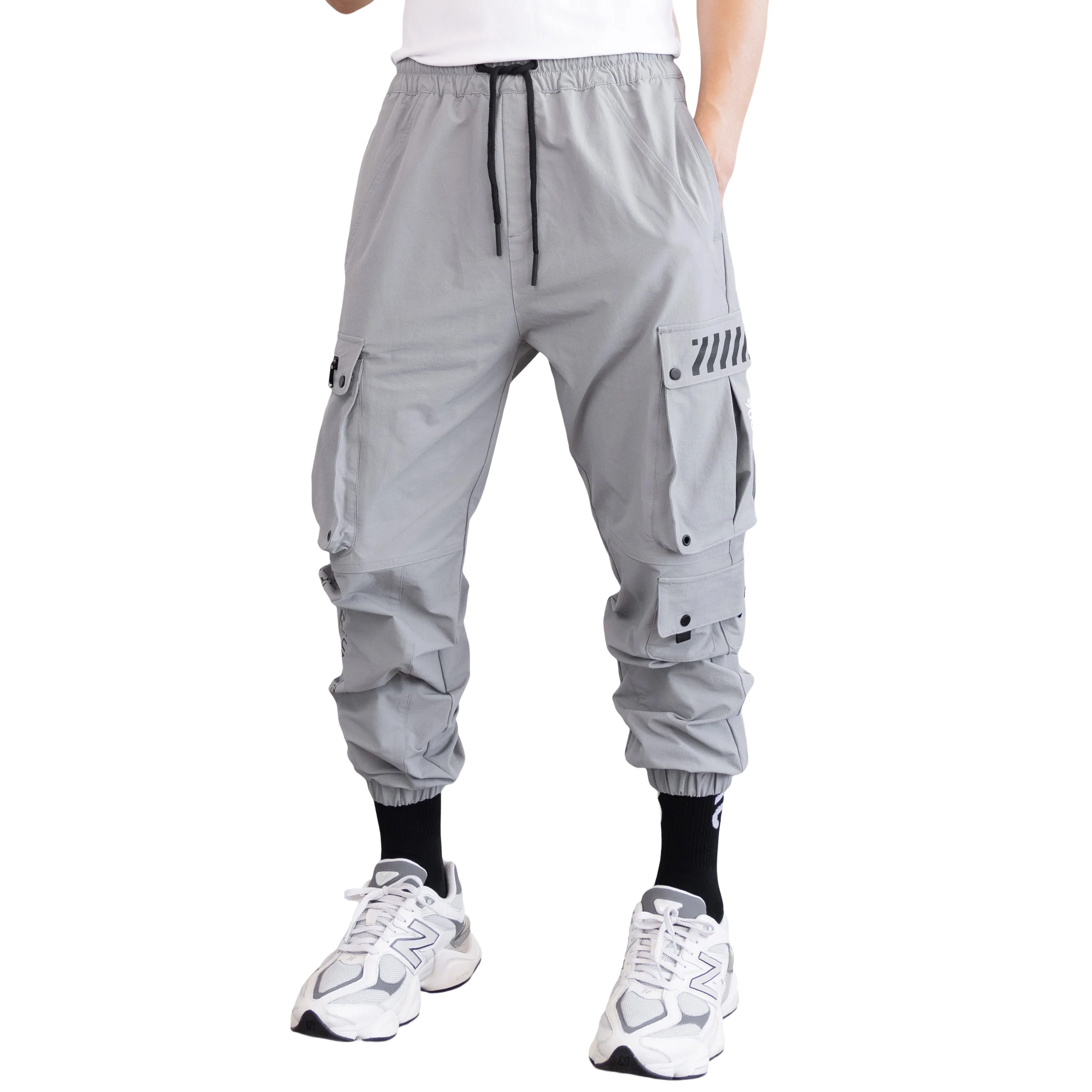 J-Type 004 Gray Cargo Joggers - Image 4