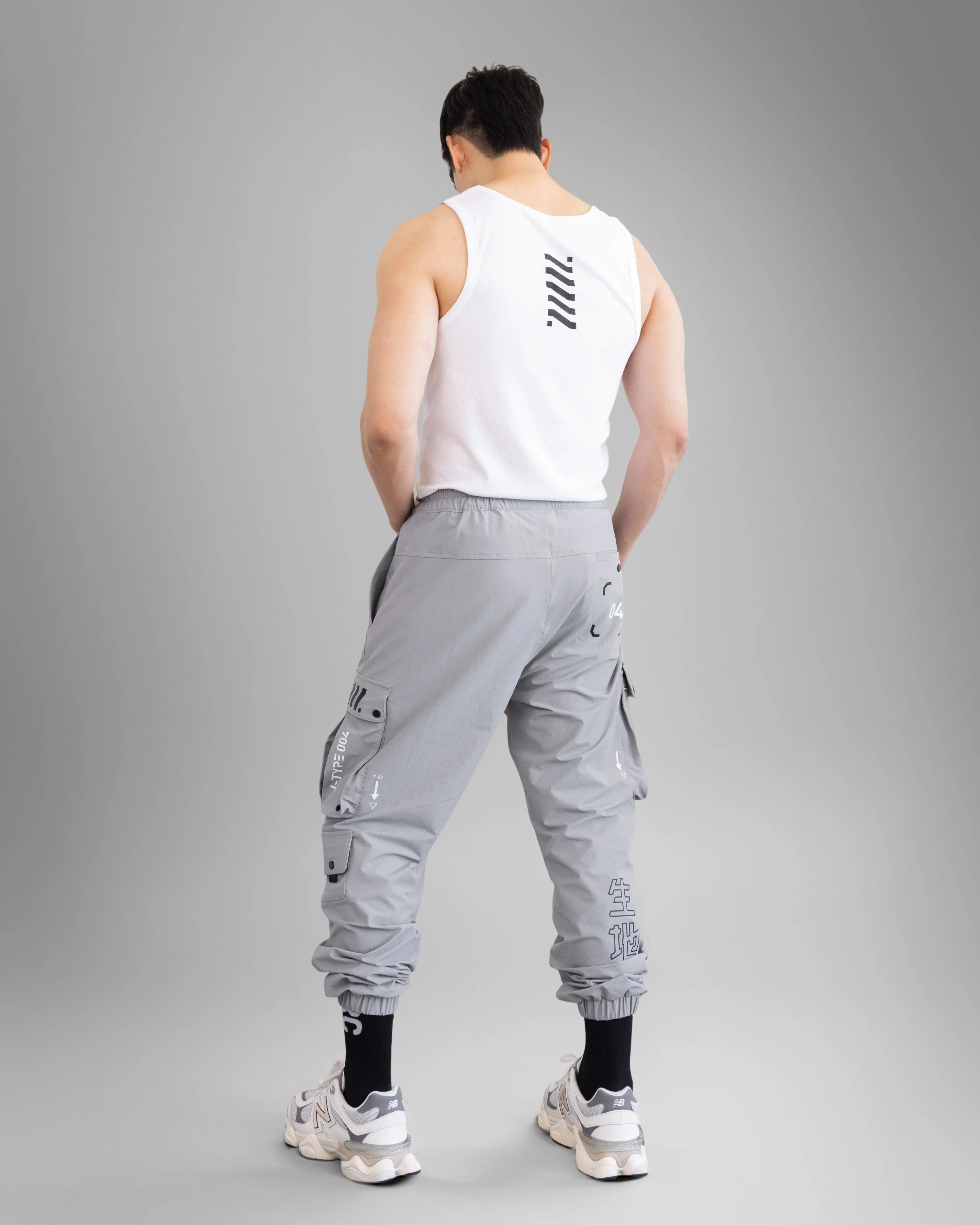 J-Type 004 Gray Cargo Joggers - Image 6
