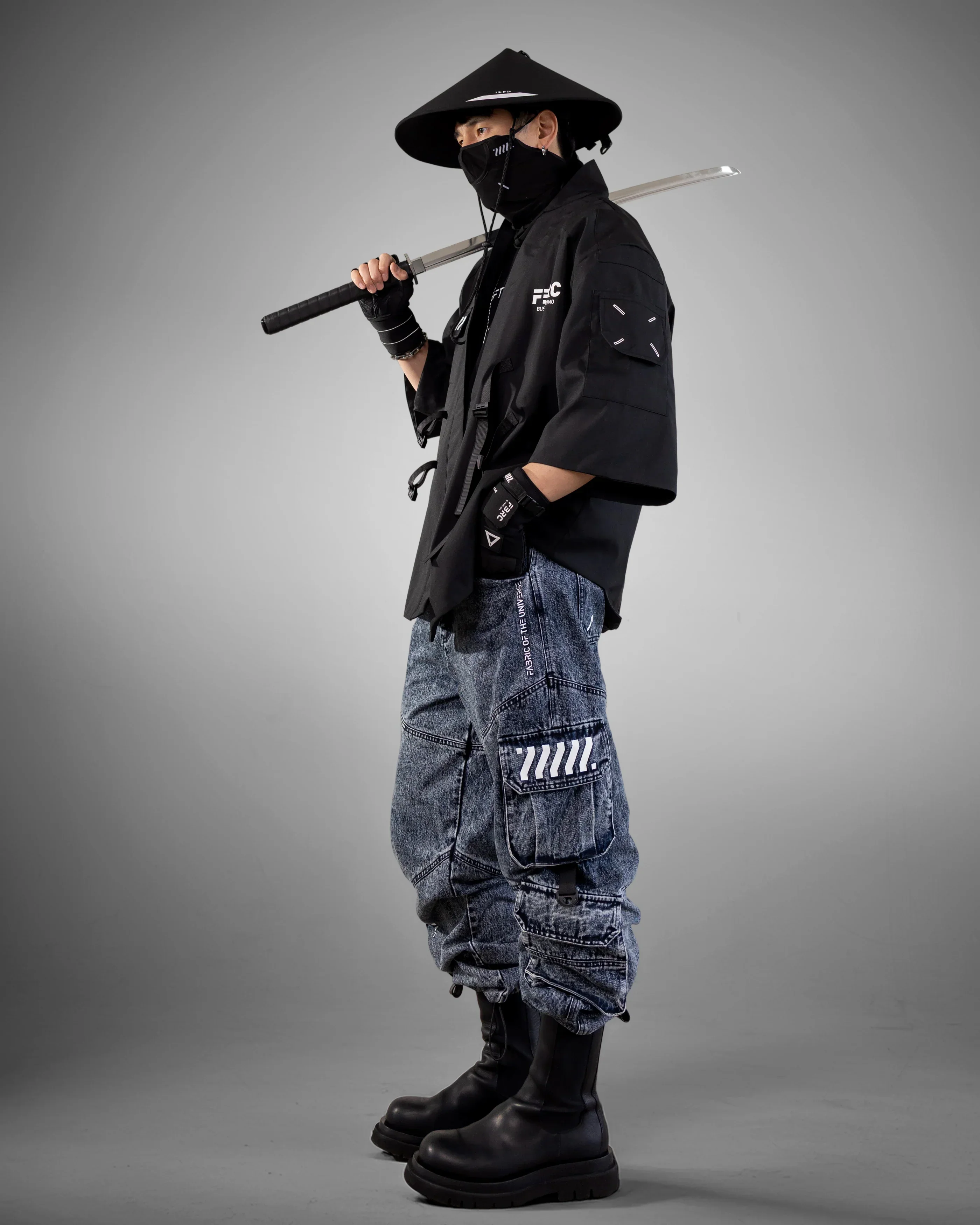 Kimo-Type 045 Black Lightweight Kimono - Image 11