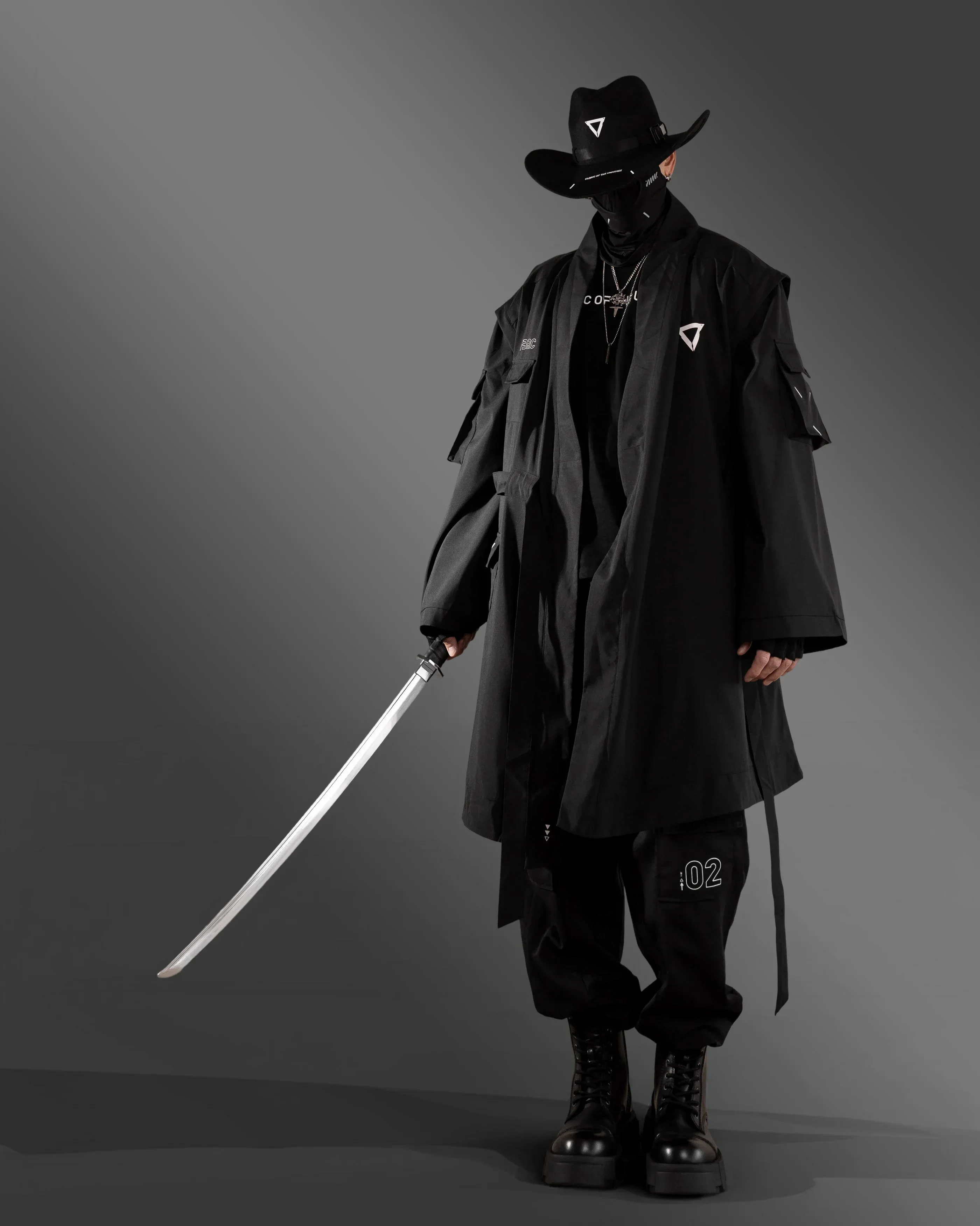 Kimo-Type 550 Black Long Kimono - Image 9