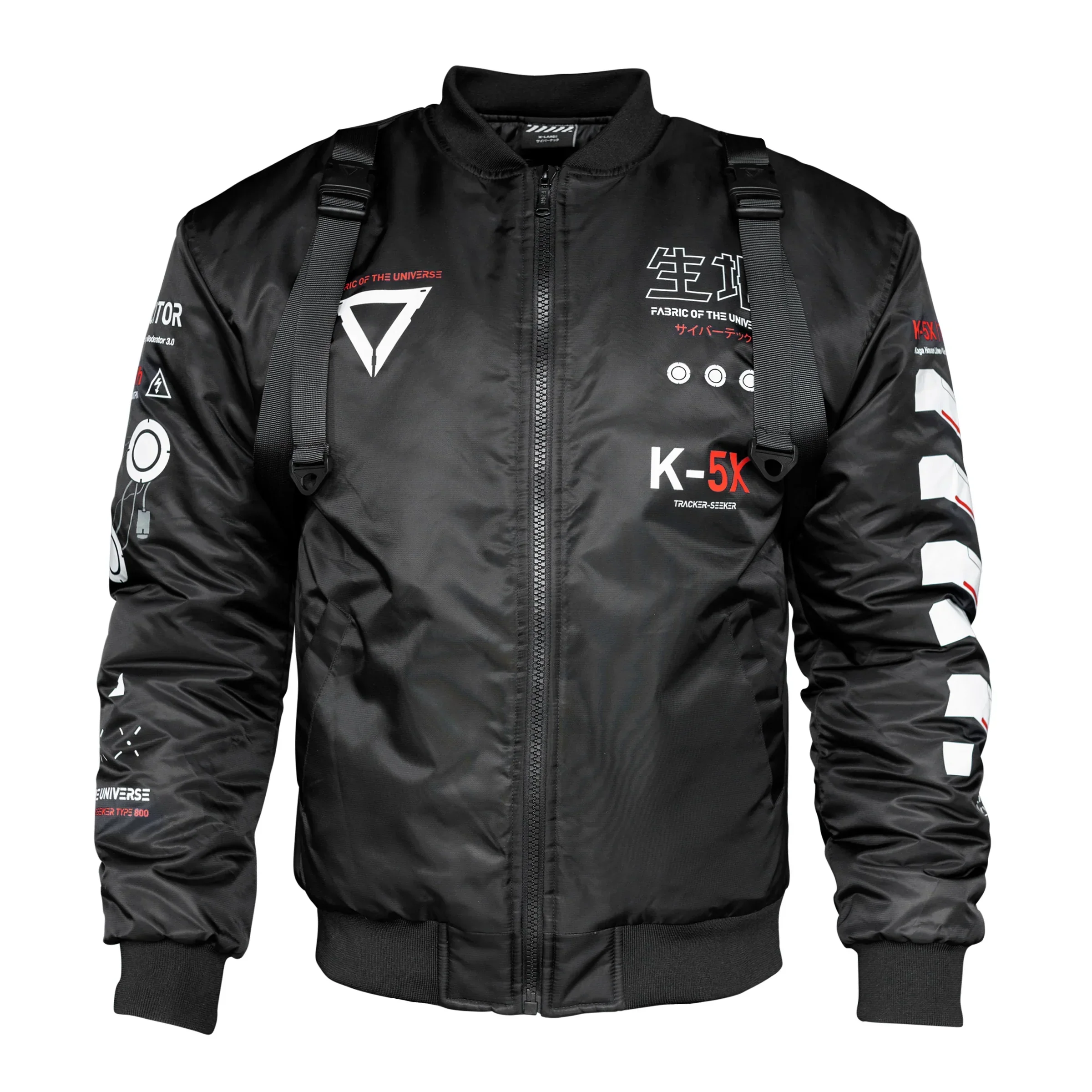 Kitsune-5X Black Bomber Jacket - Image 2