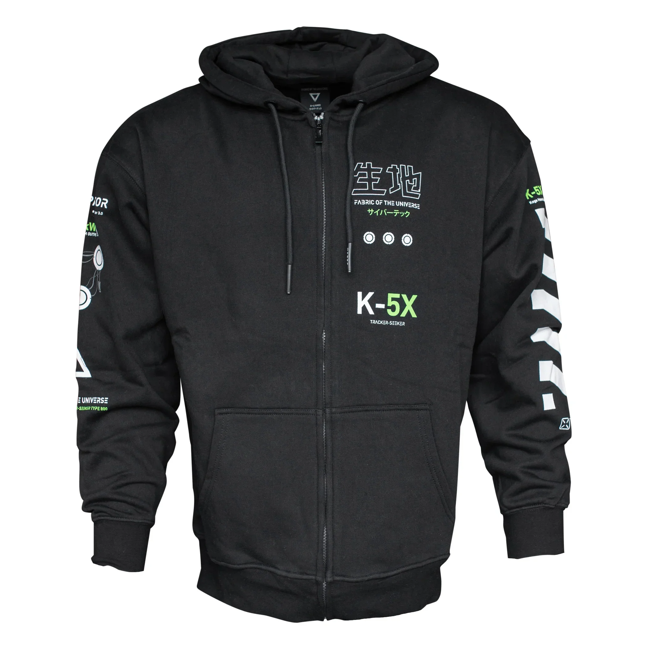 Kitsune-5X LM Black Zip Hoodie - Image 2