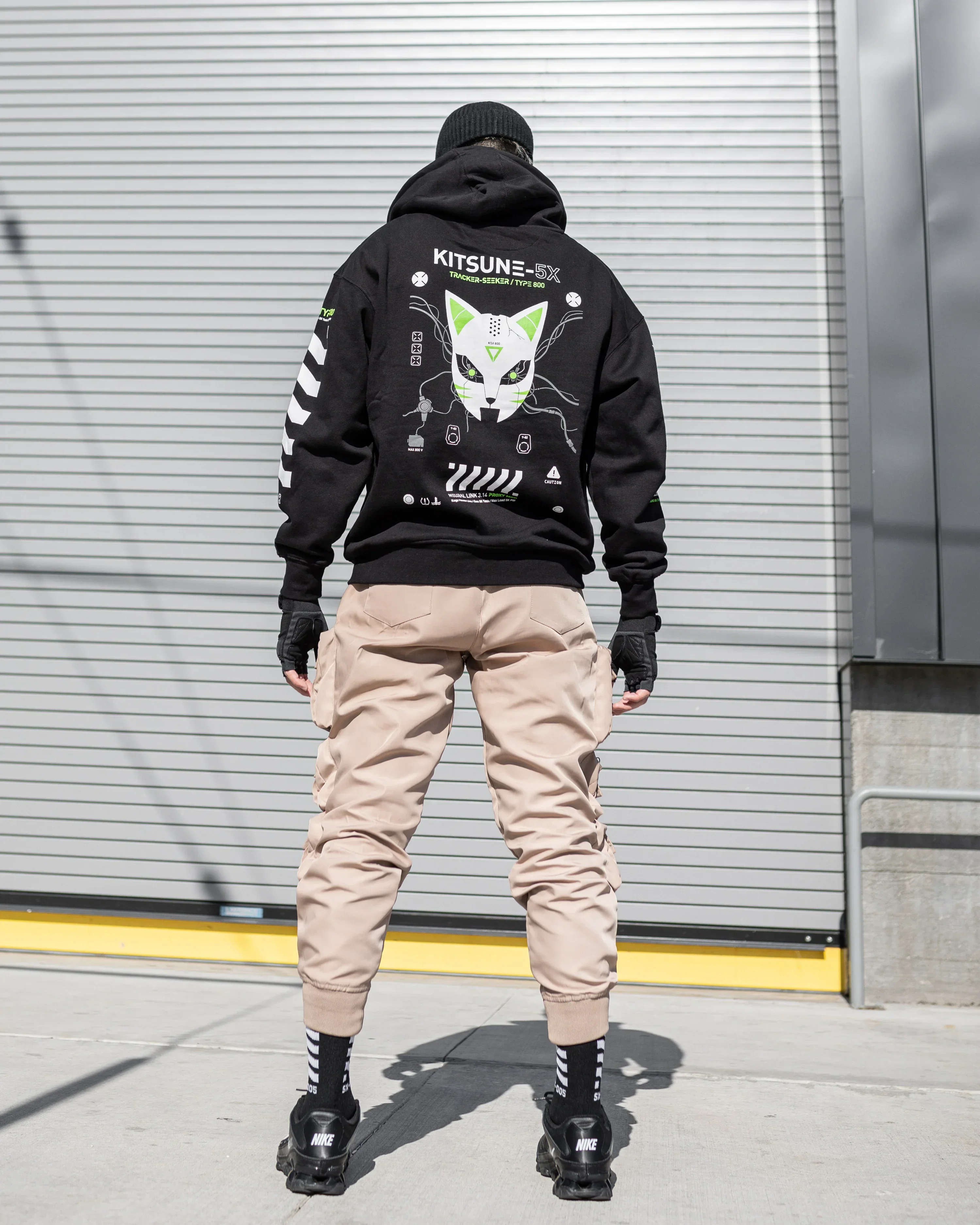 Kitsune-5X LM Black Zip Hoodie - Image 4