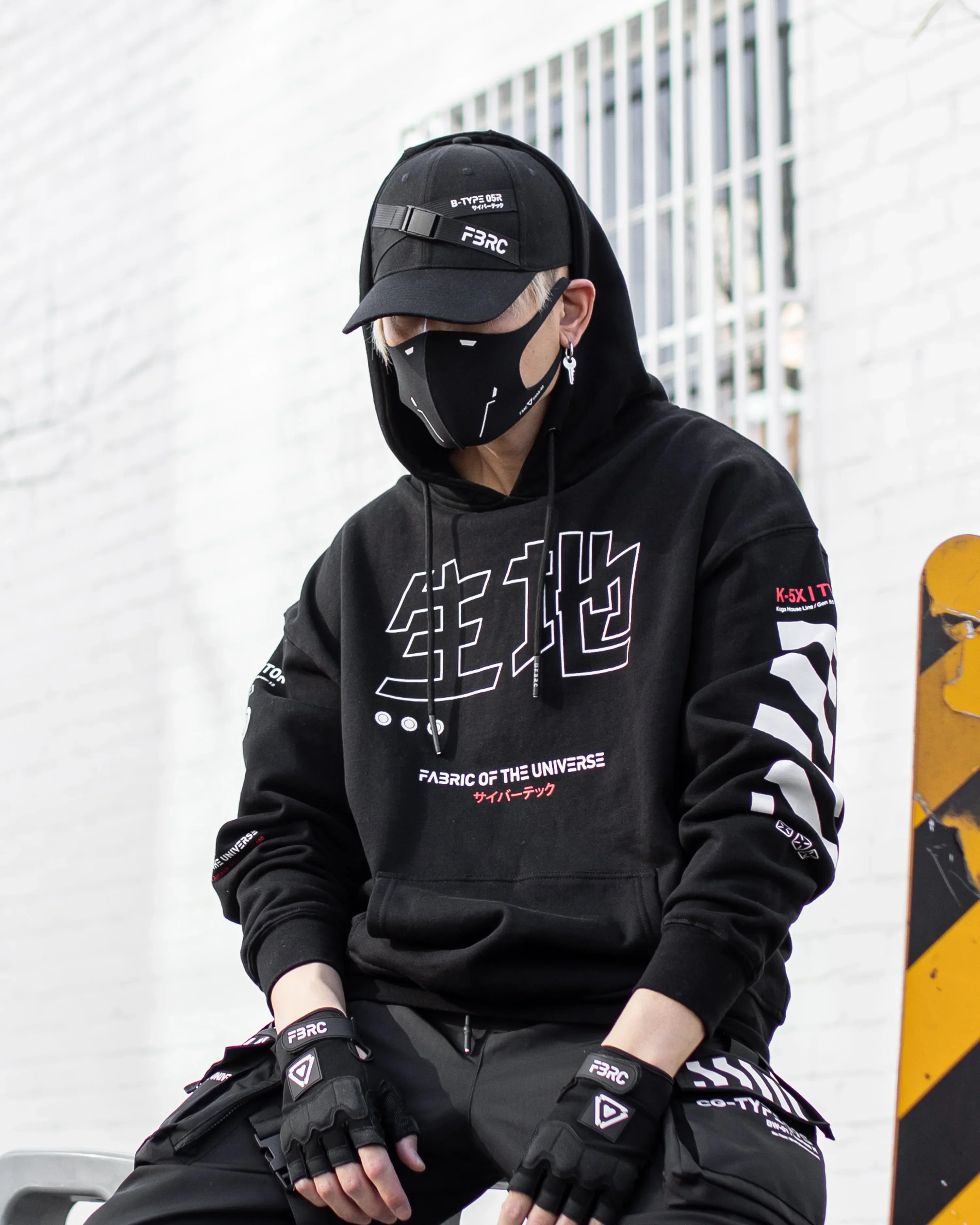 Kitsune-5X RD Black Hoodie - Image 6