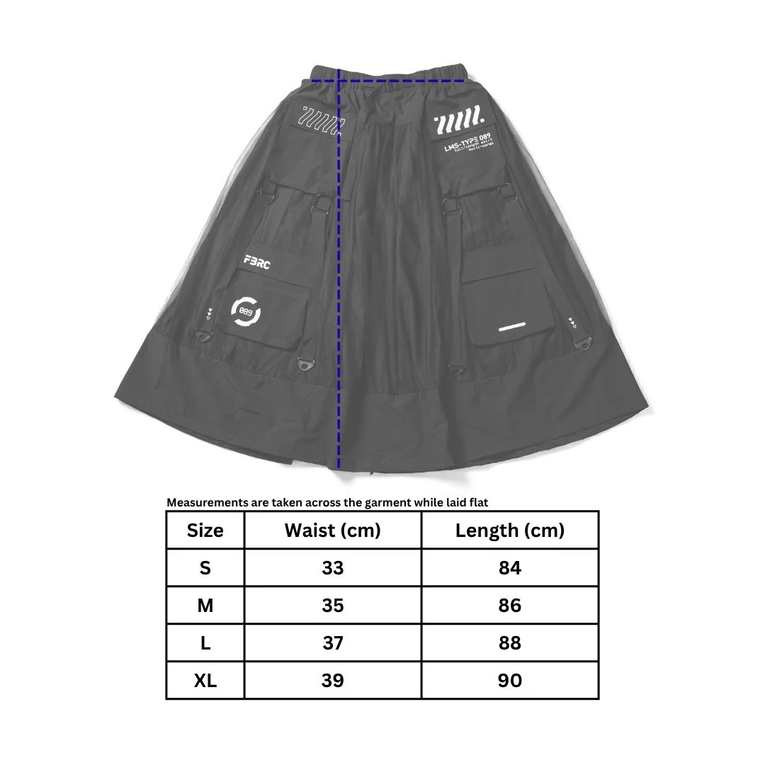 LMS-Type 089 Black Long Mesh Skirt - Image 11