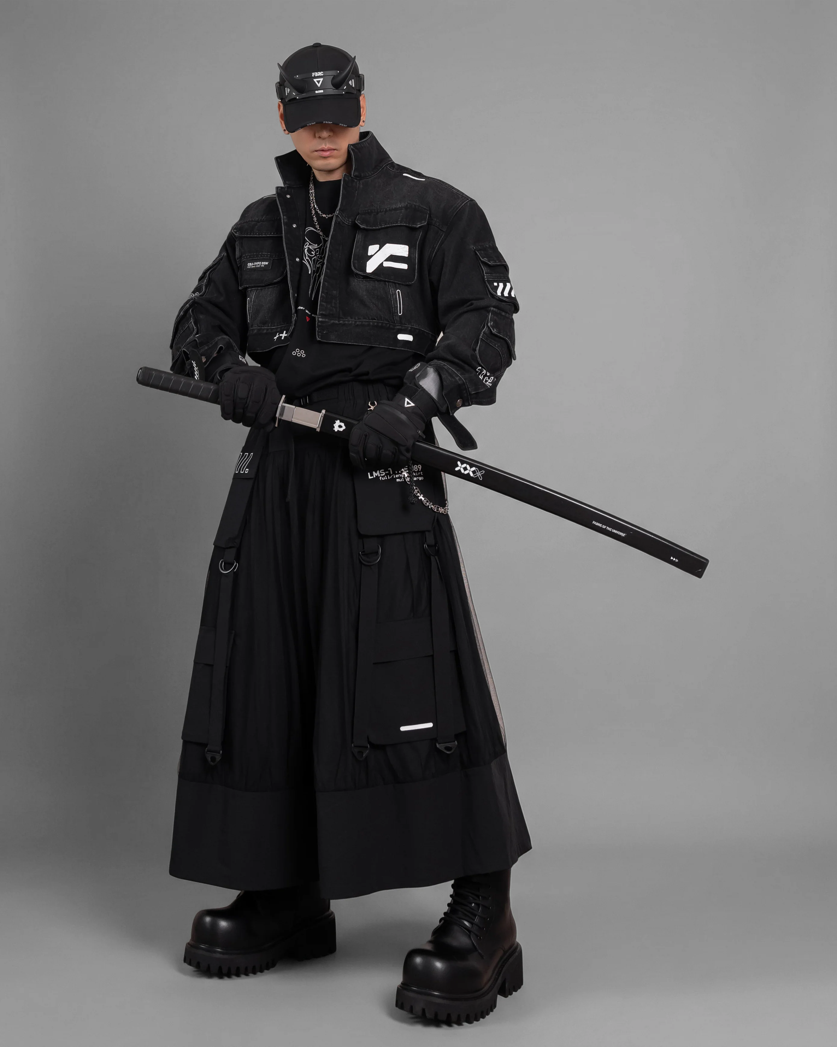 LMS-Type 089 Black Long Mesh Skirt - Image 6