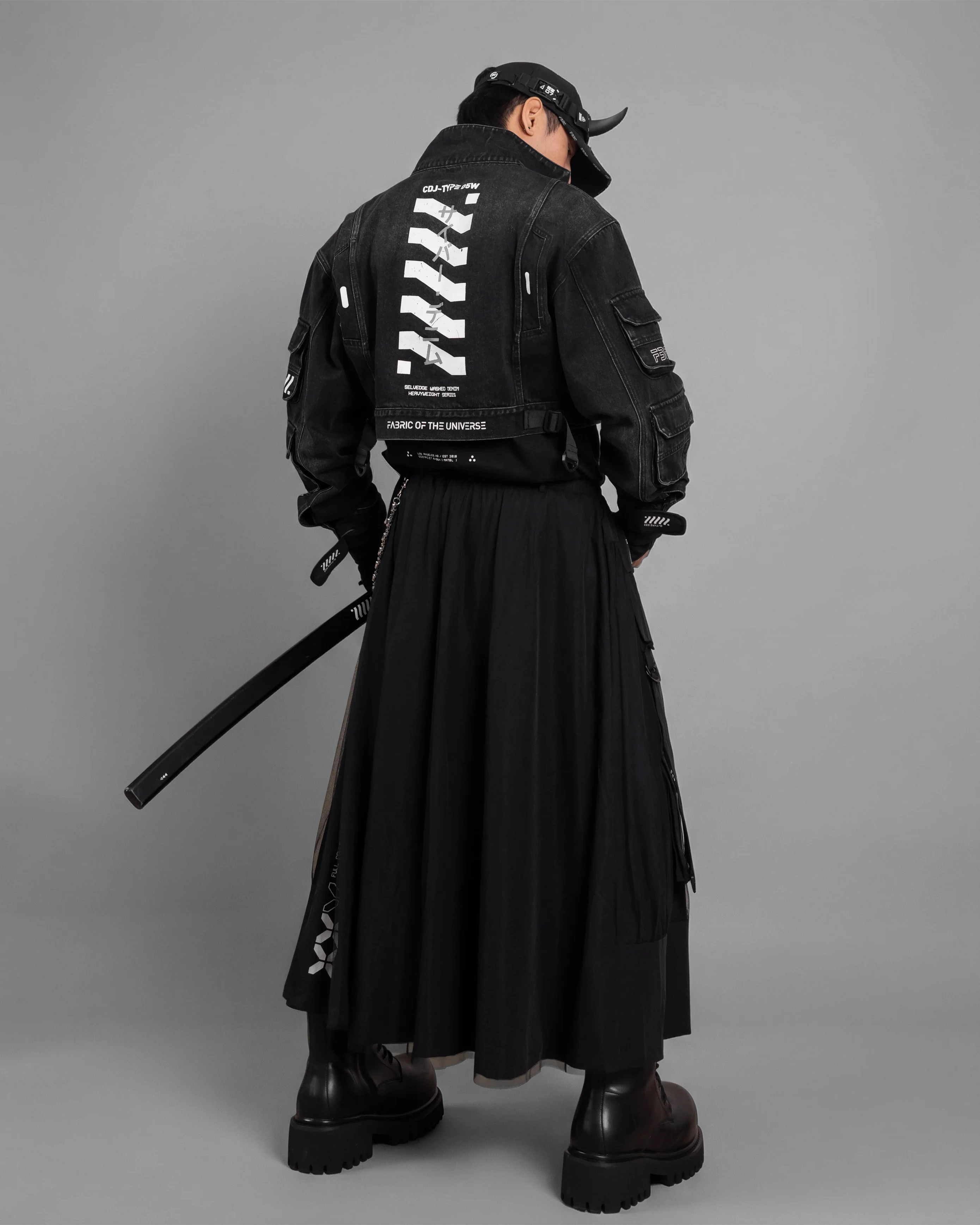 LMS-Type 089 Black Long Mesh Skirt - Image 8