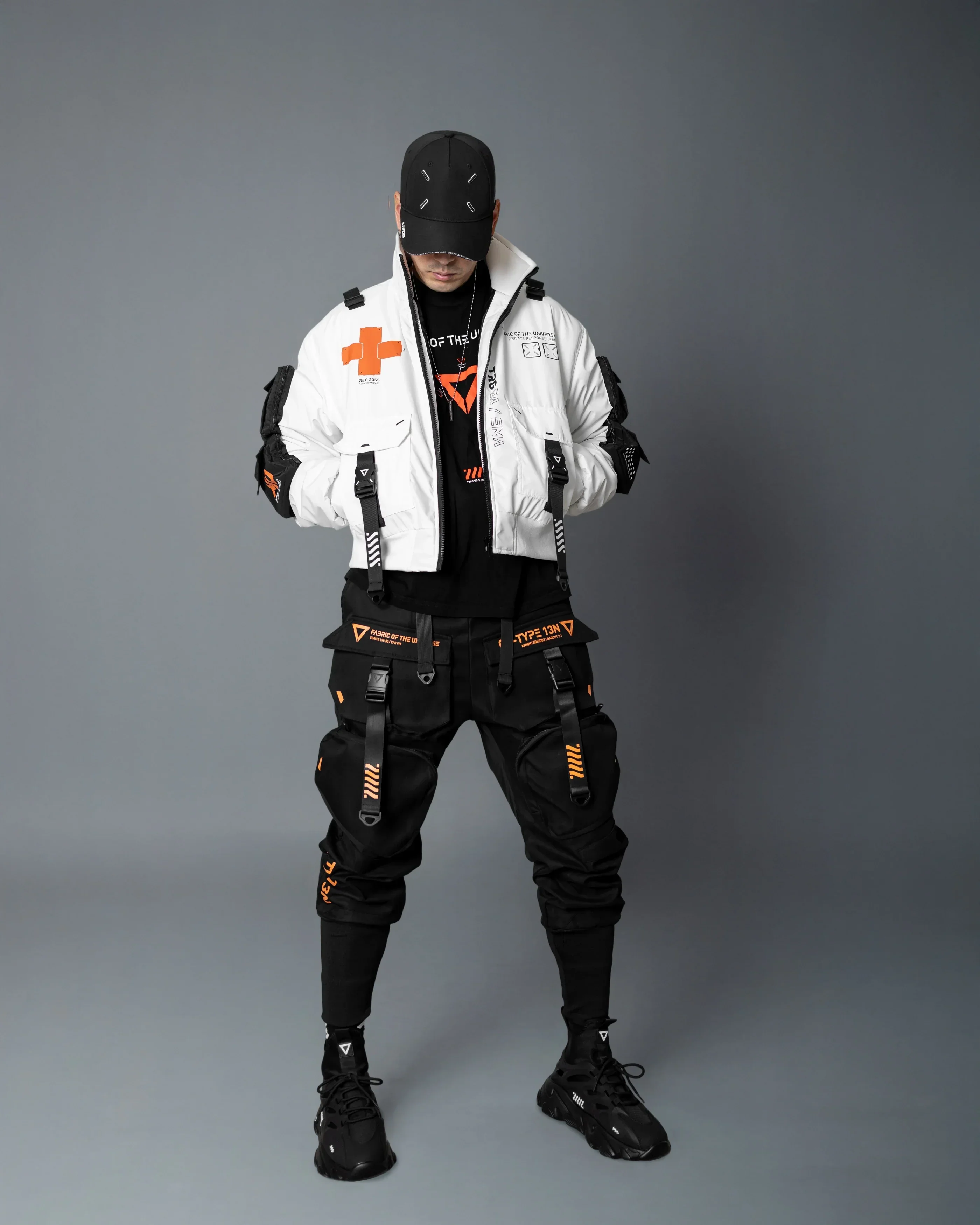 Medic White Short Bomber Jacket - Image 4