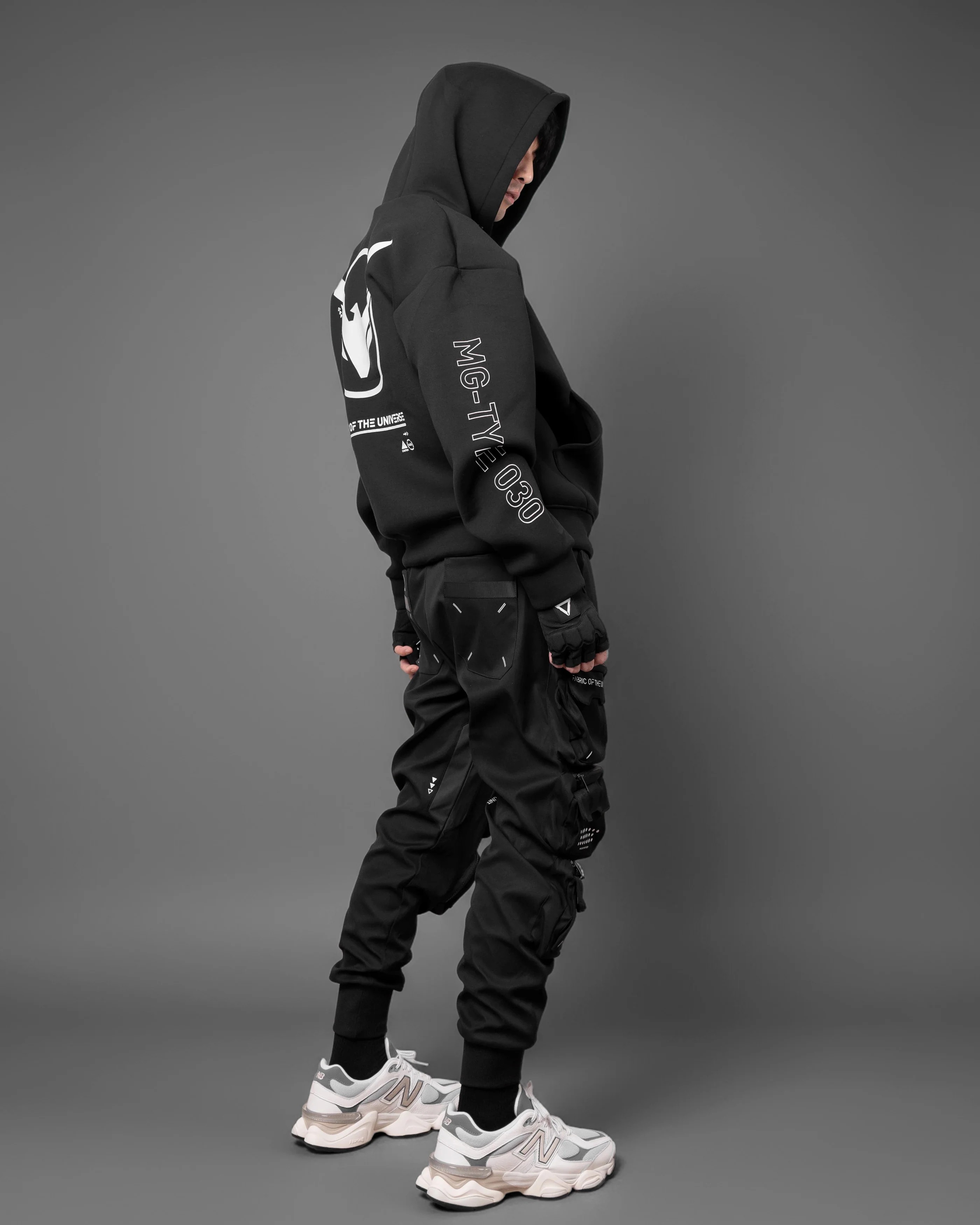 MG-Type 030 Black Neoprene Hoodie - Image 10