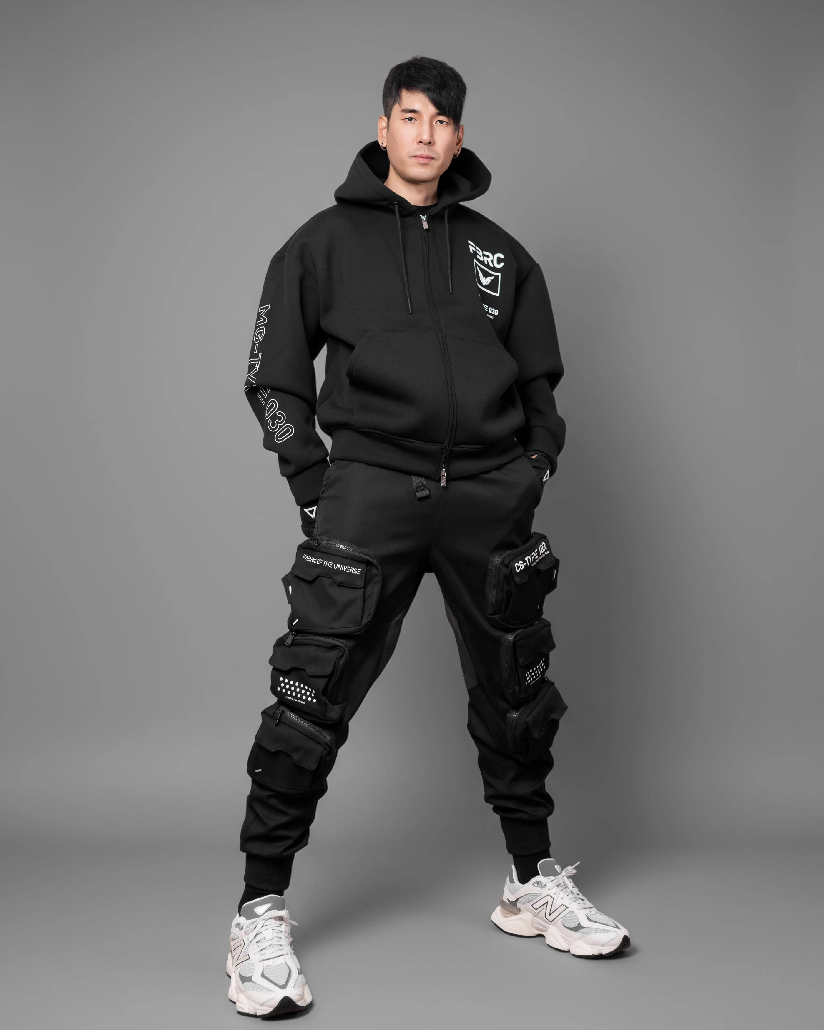 MG-Type 030 Black Neoprene Hoodie - Image 11