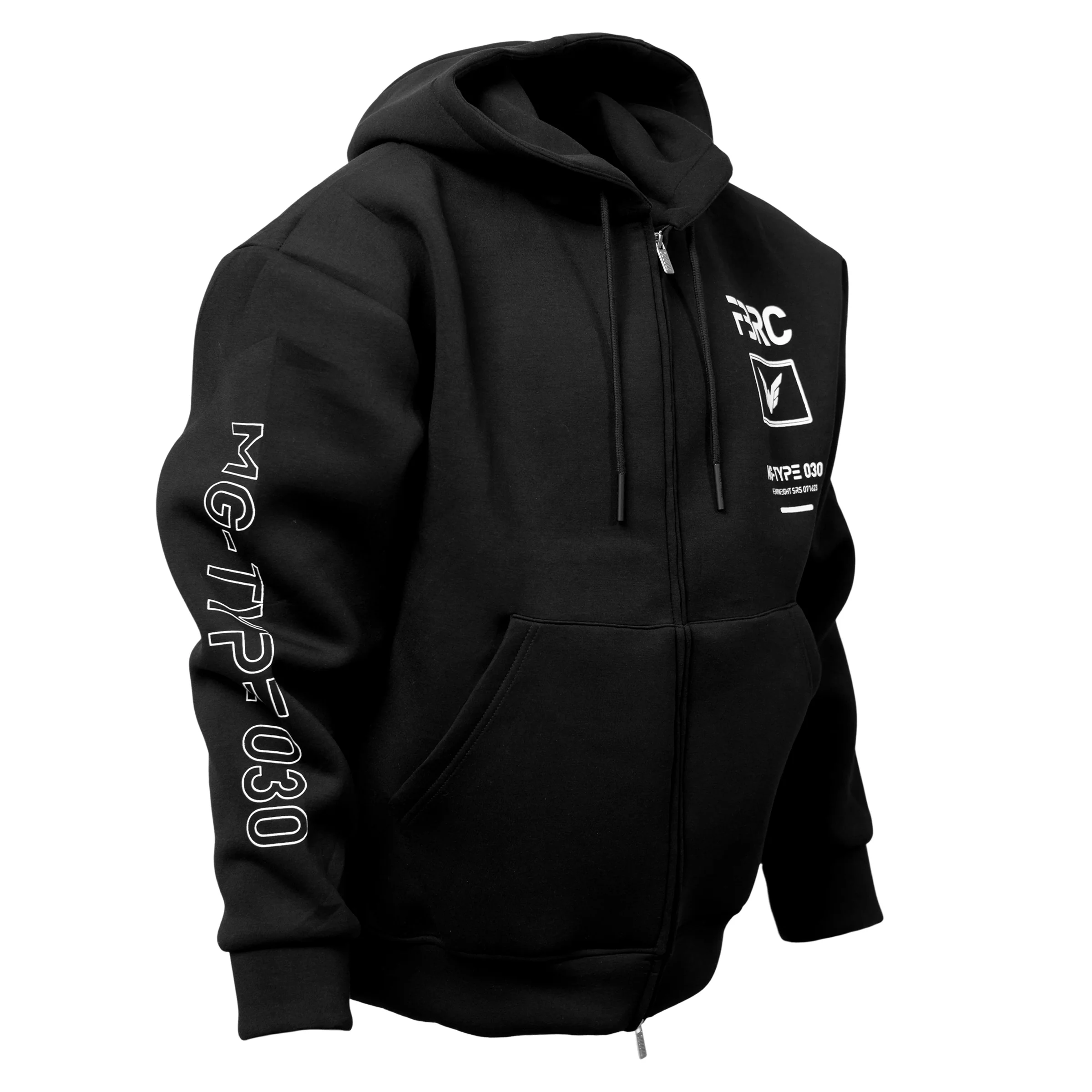 MG-Type 030 Black Neoprene Hoodie - Image 3