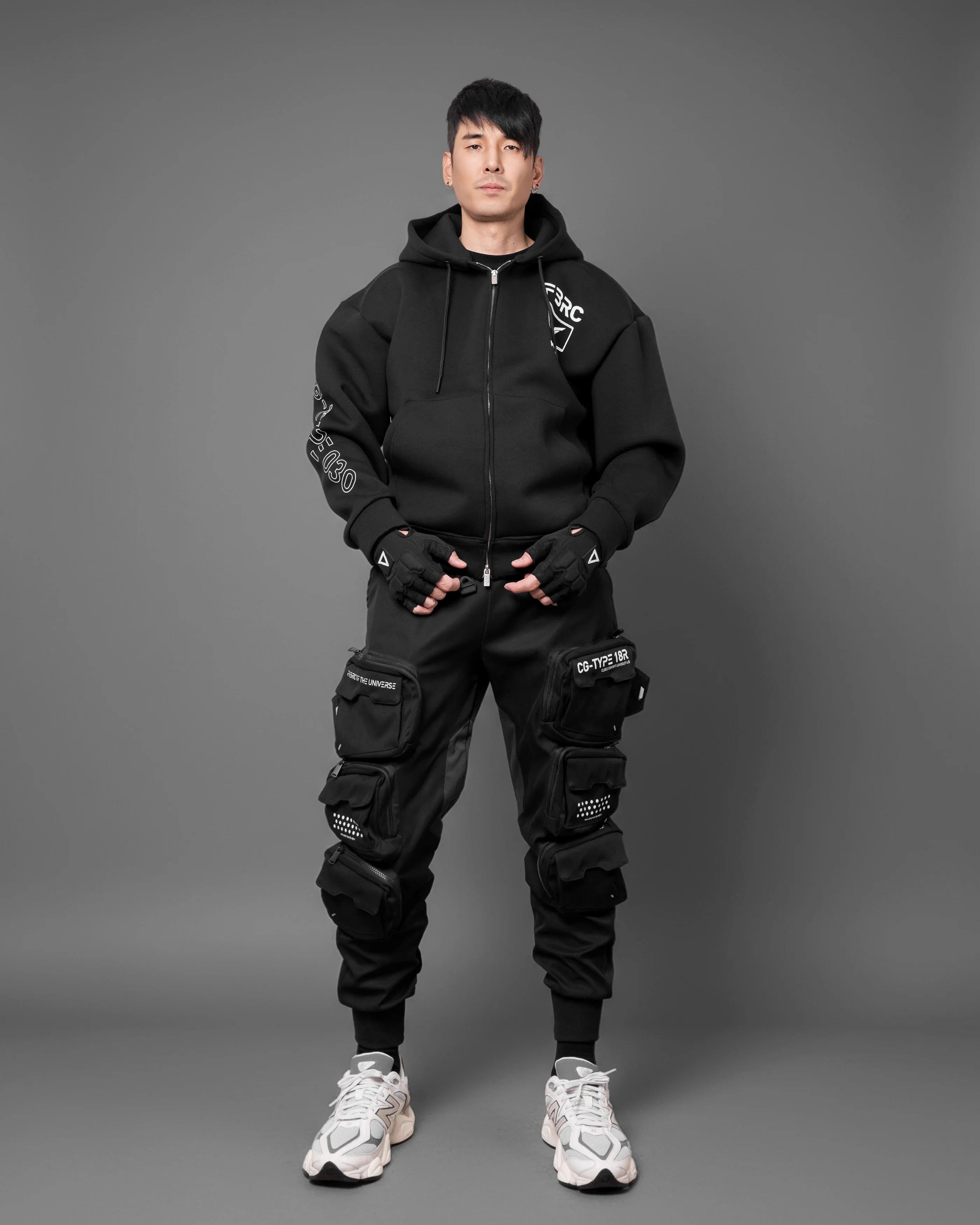 MG-Type 030 Black Neoprene Hoodie - Image 4