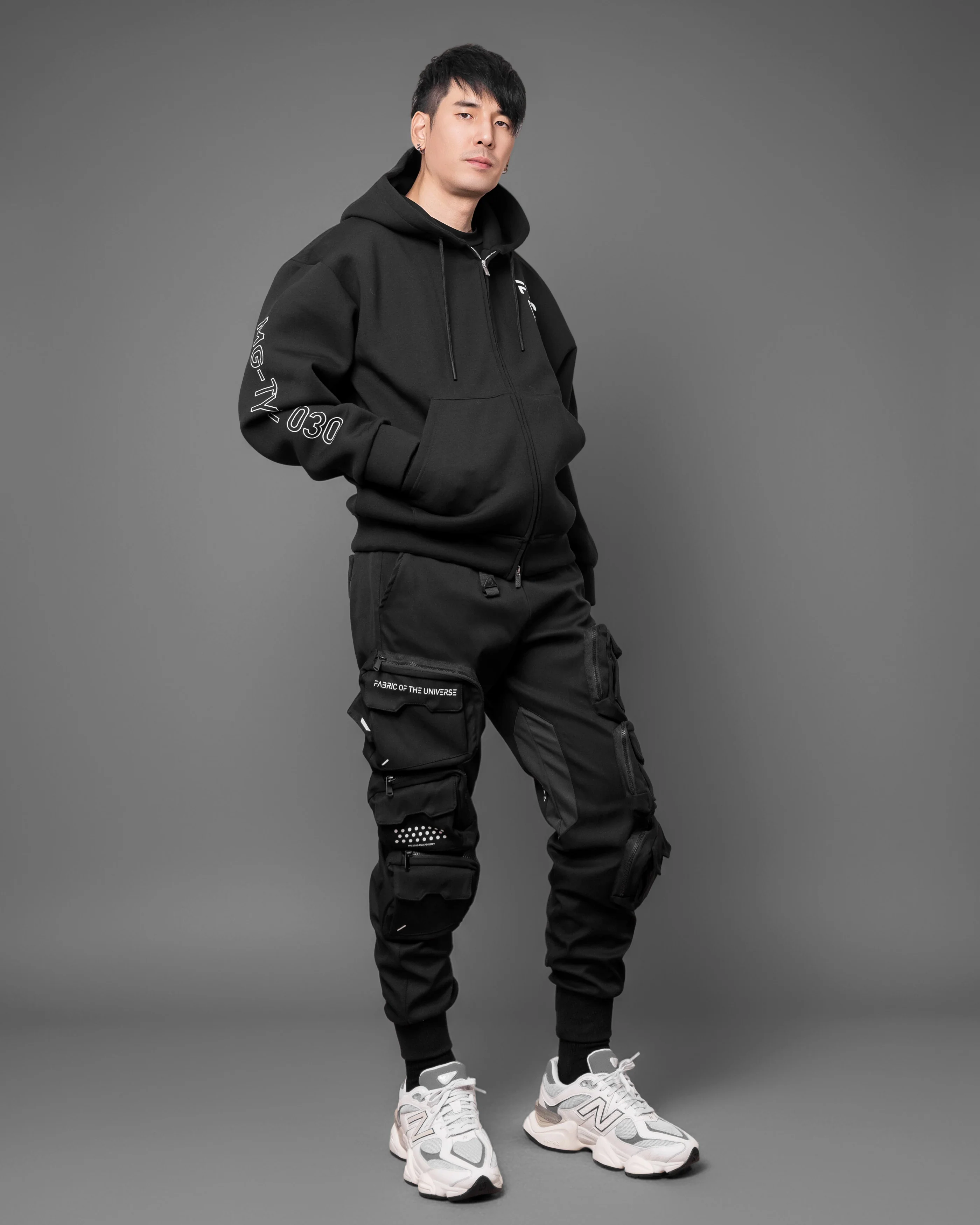 MG-Type 030 Black Neoprene Hoodie - Image 6