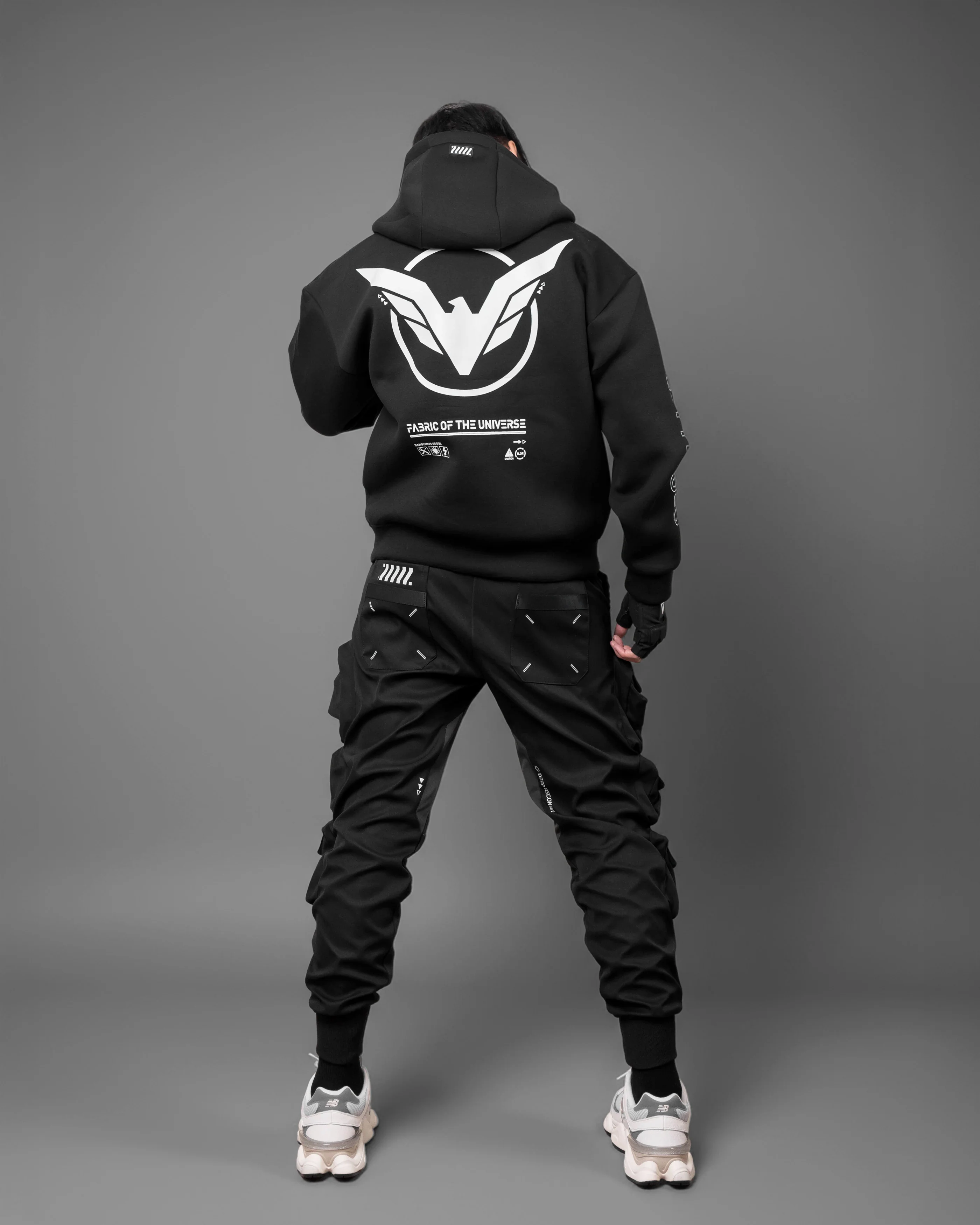 MG-Type 030 Black Neoprene Hoodie - Image 8