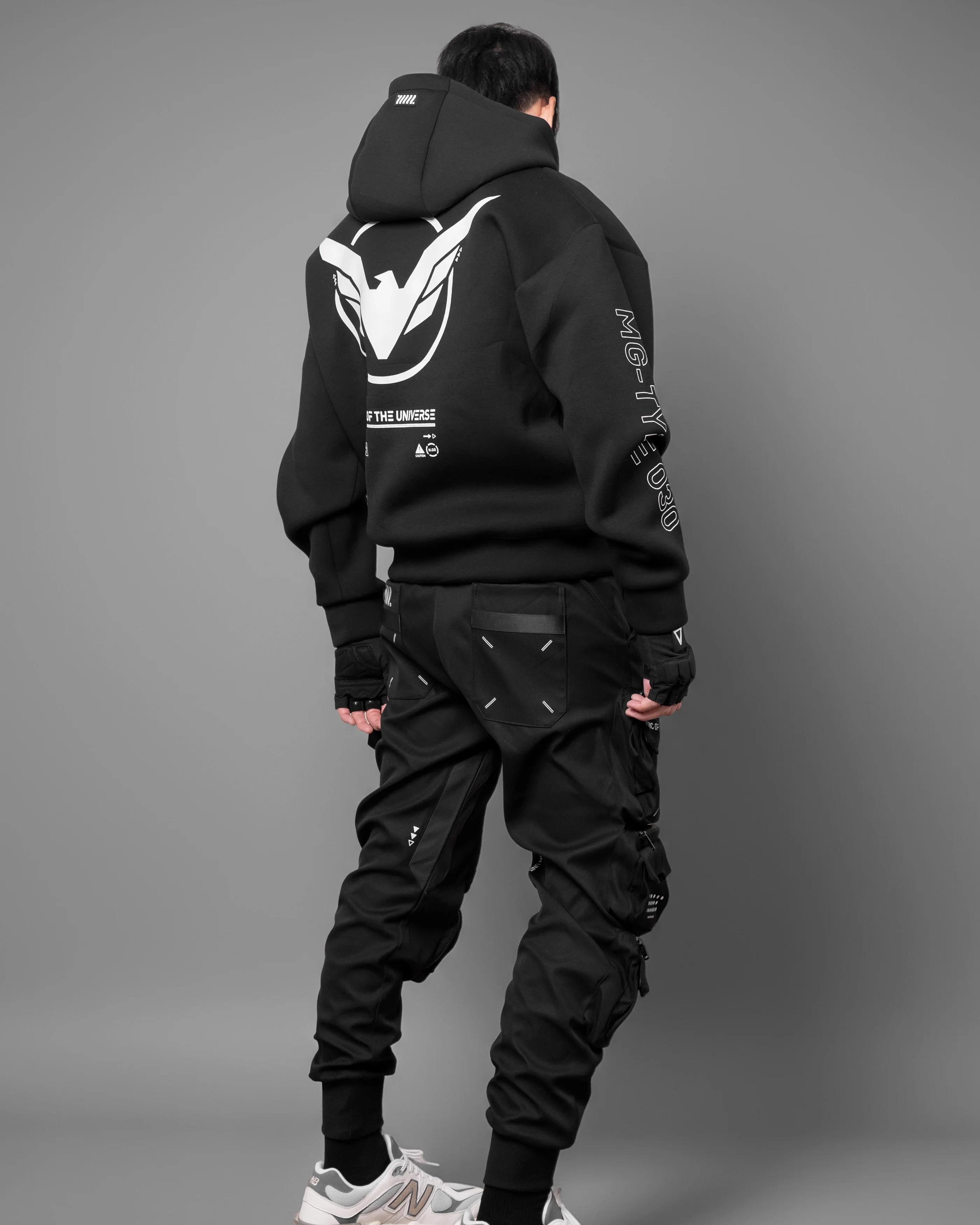 MG-Type 030 Black Neoprene Hoodie - Image 9