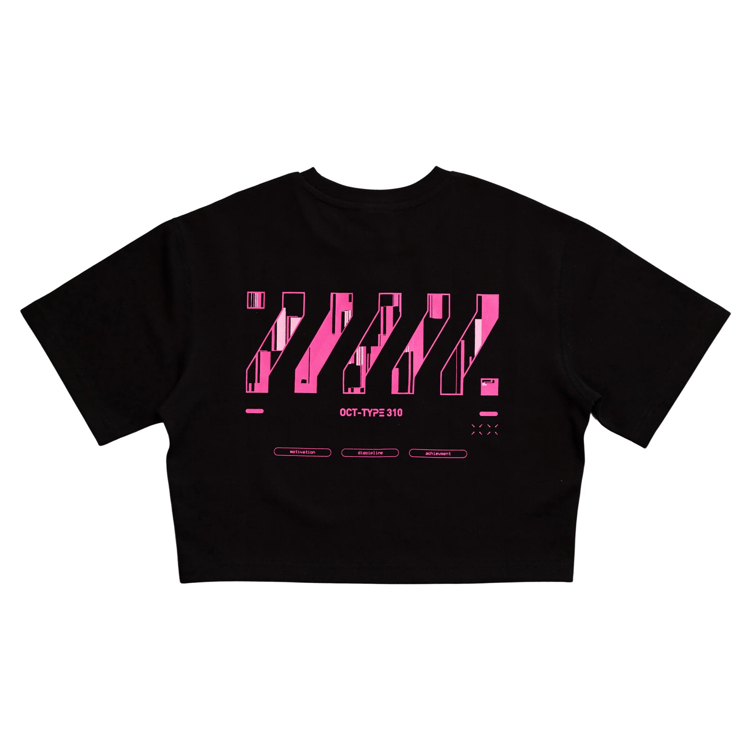 OCT-Type 310 Black Pink Oversized Crop T - Image 3