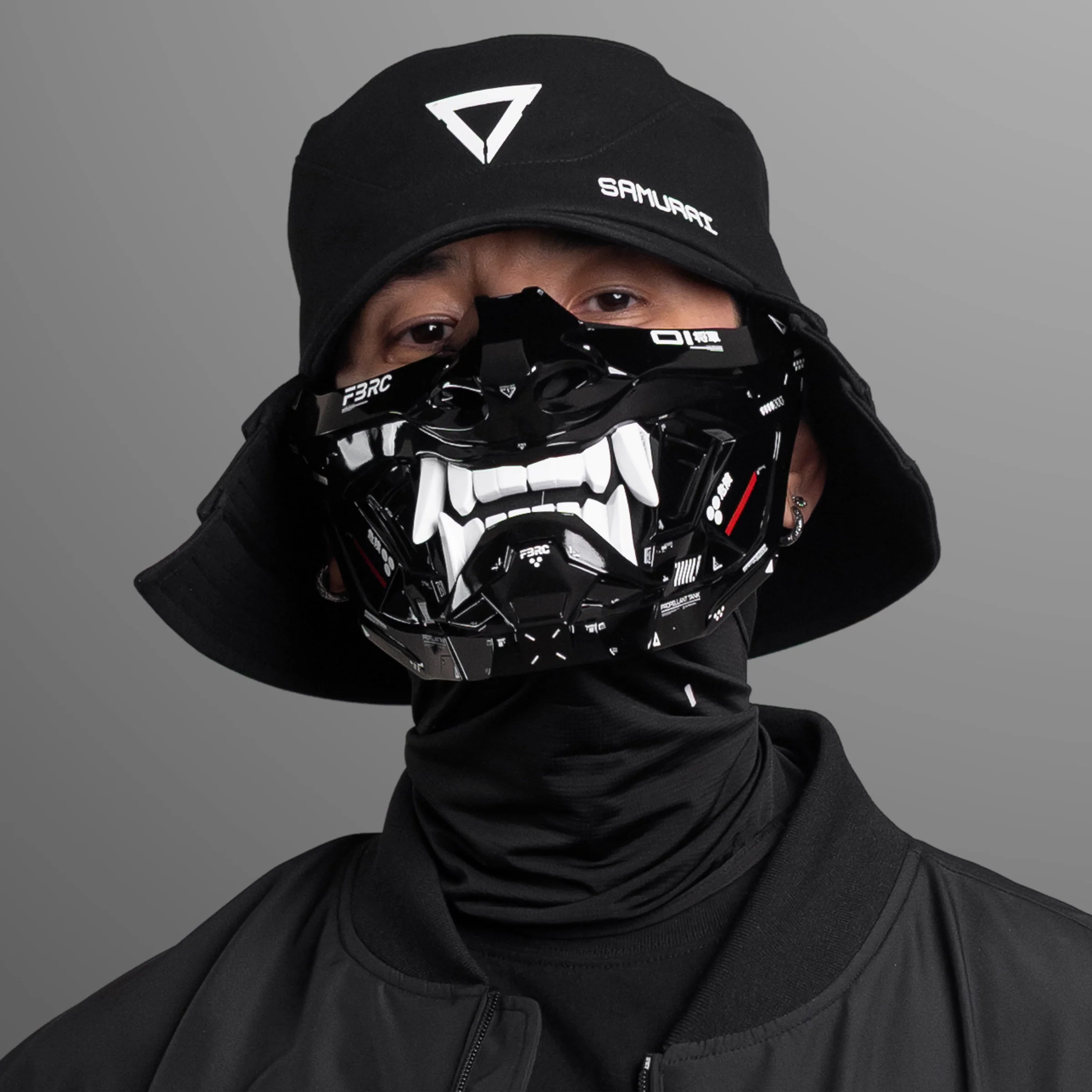 ONI v2 Black Gloss Half Cyber Mask - Image 13