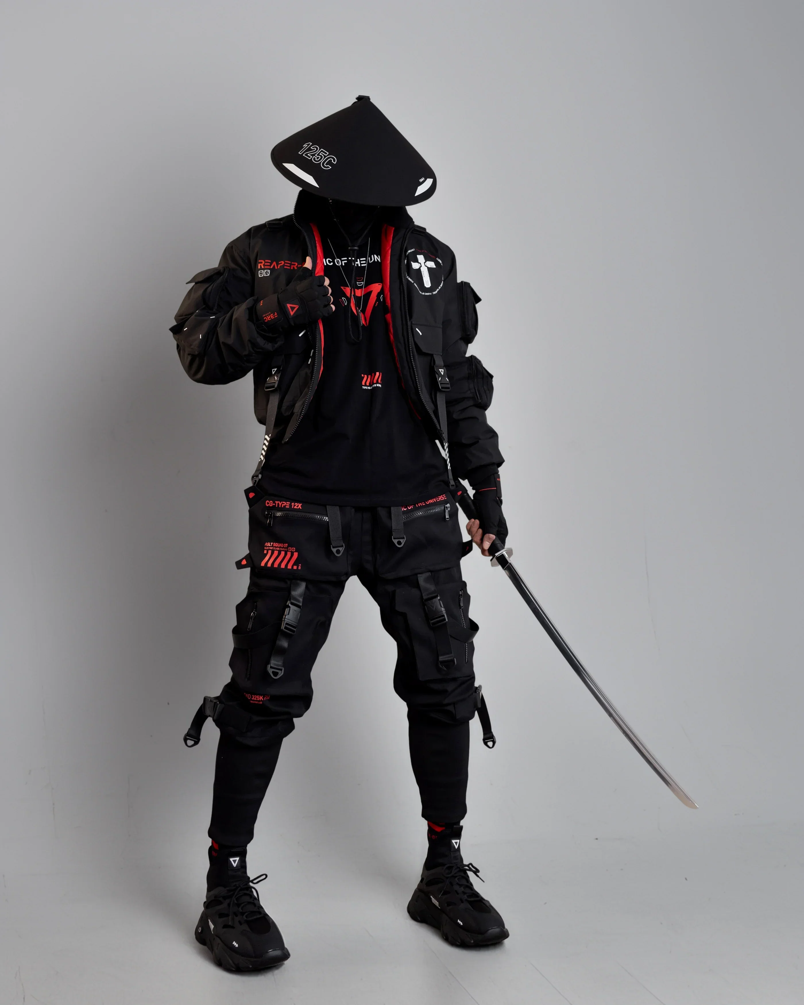Reaper Black Short Bomber Jacket - Image 3