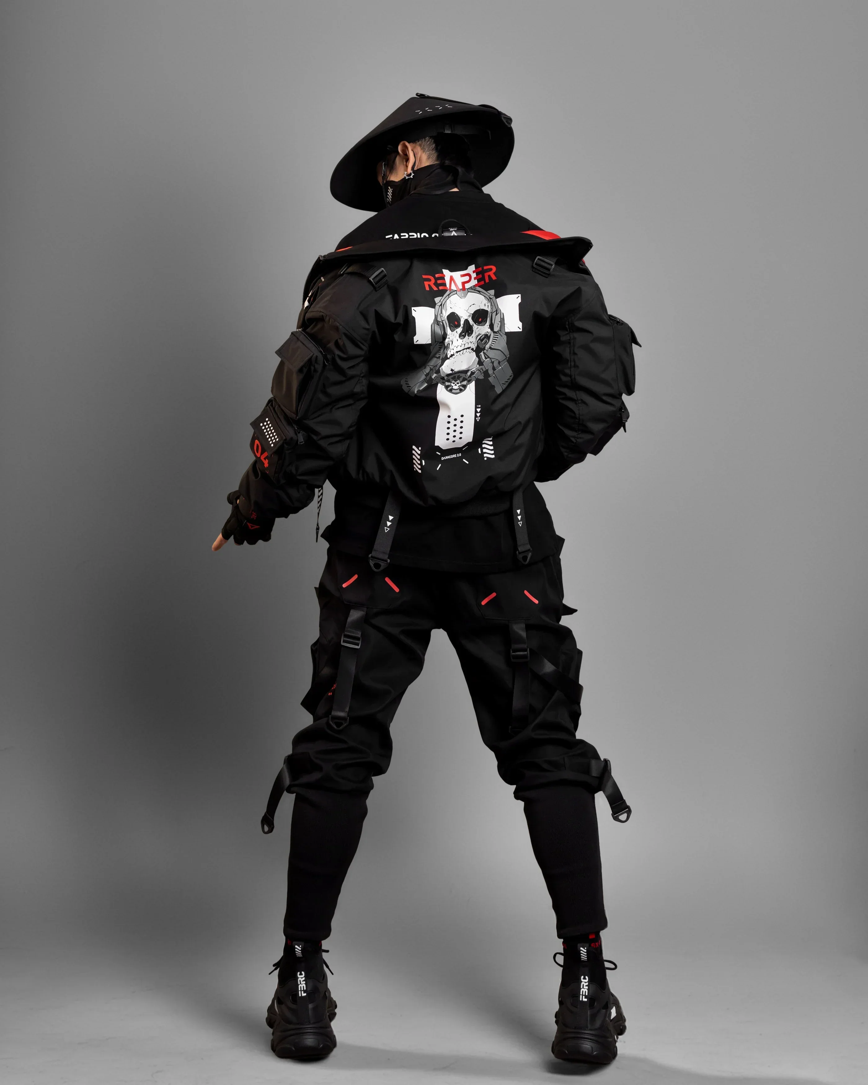 Reaper Black Short Bomber Jacket - Image 6