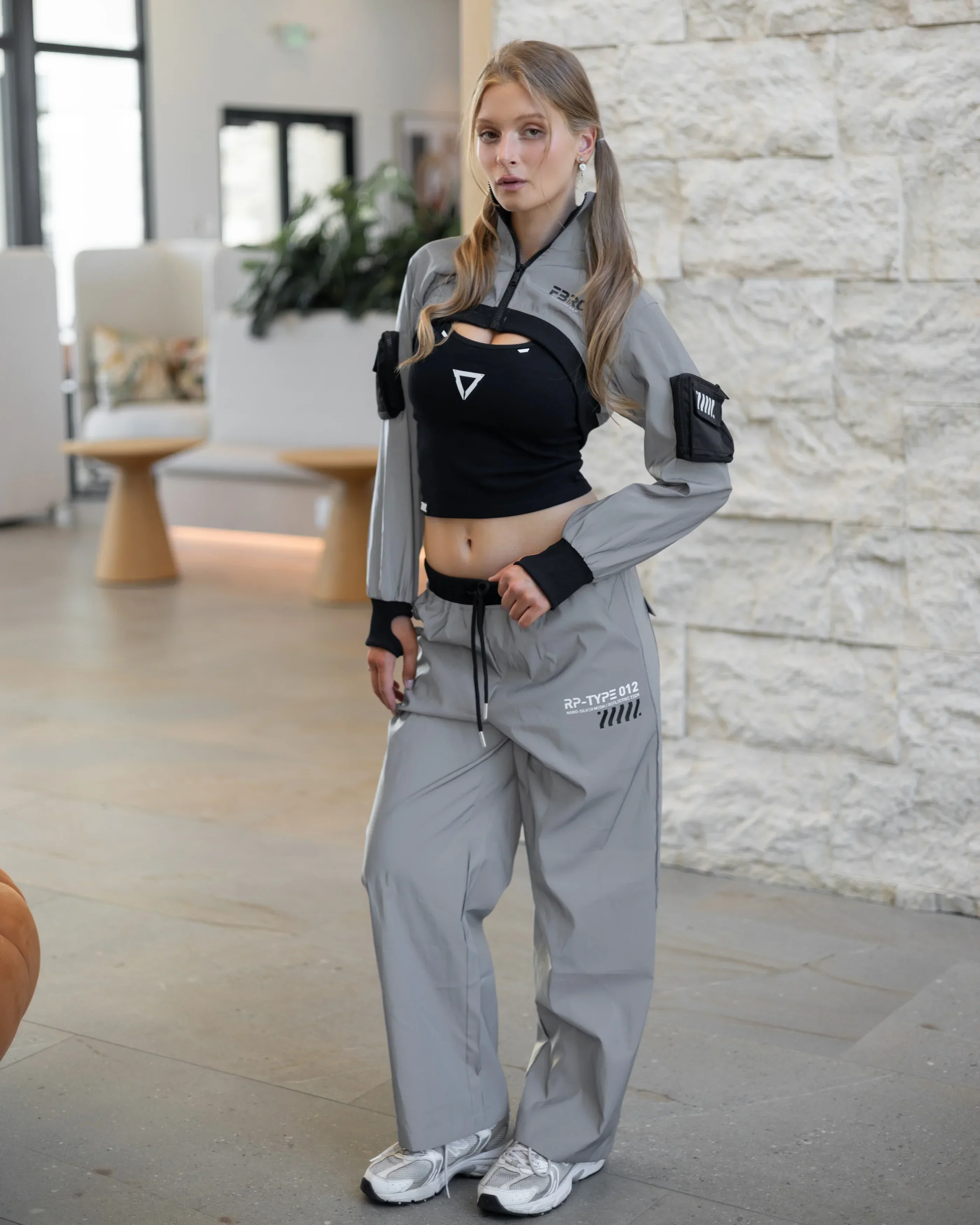 RS-Type 011 Gray Reflective Shrug Jacket - Image 9