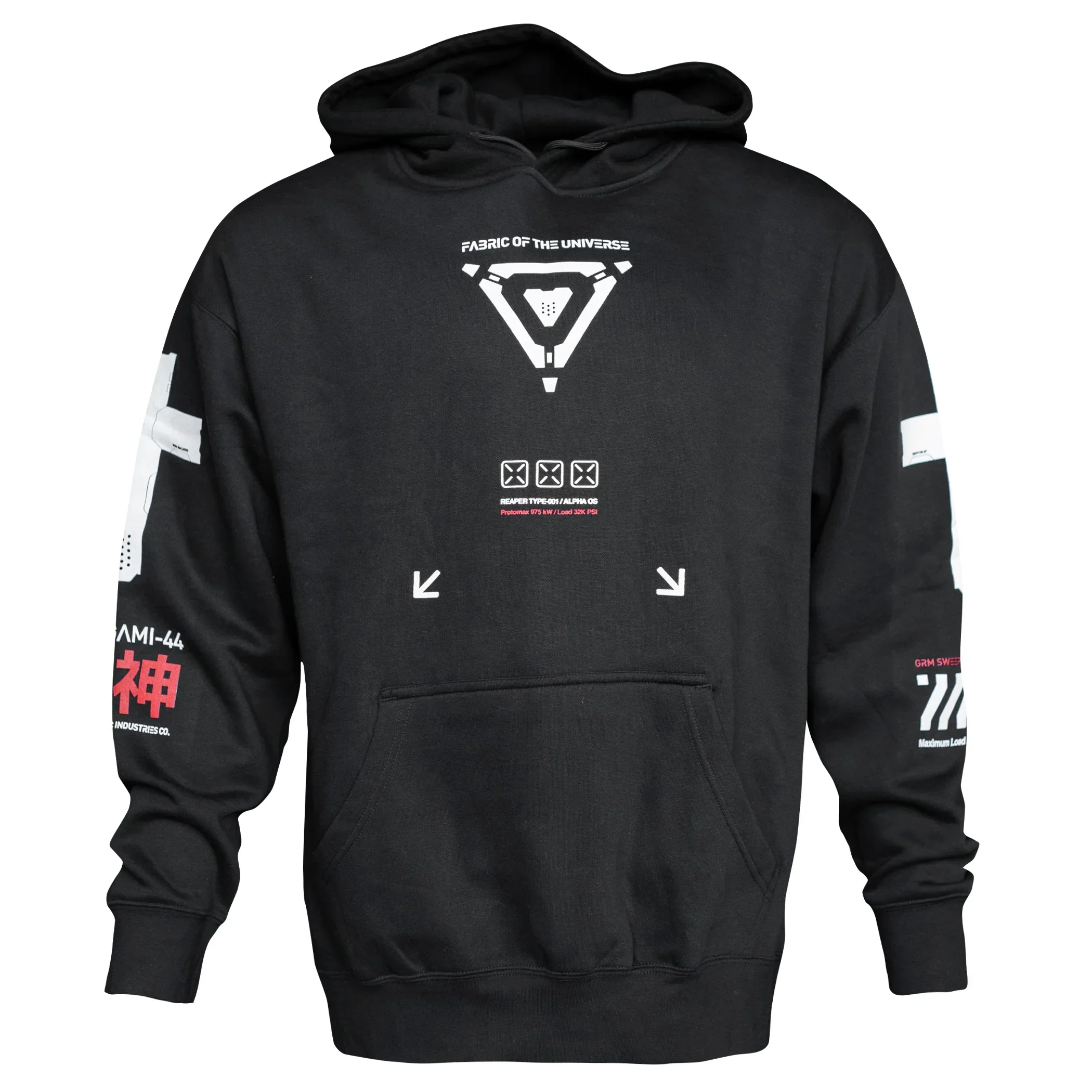 Shinigami-44 RD Black Hoodie - Image 2