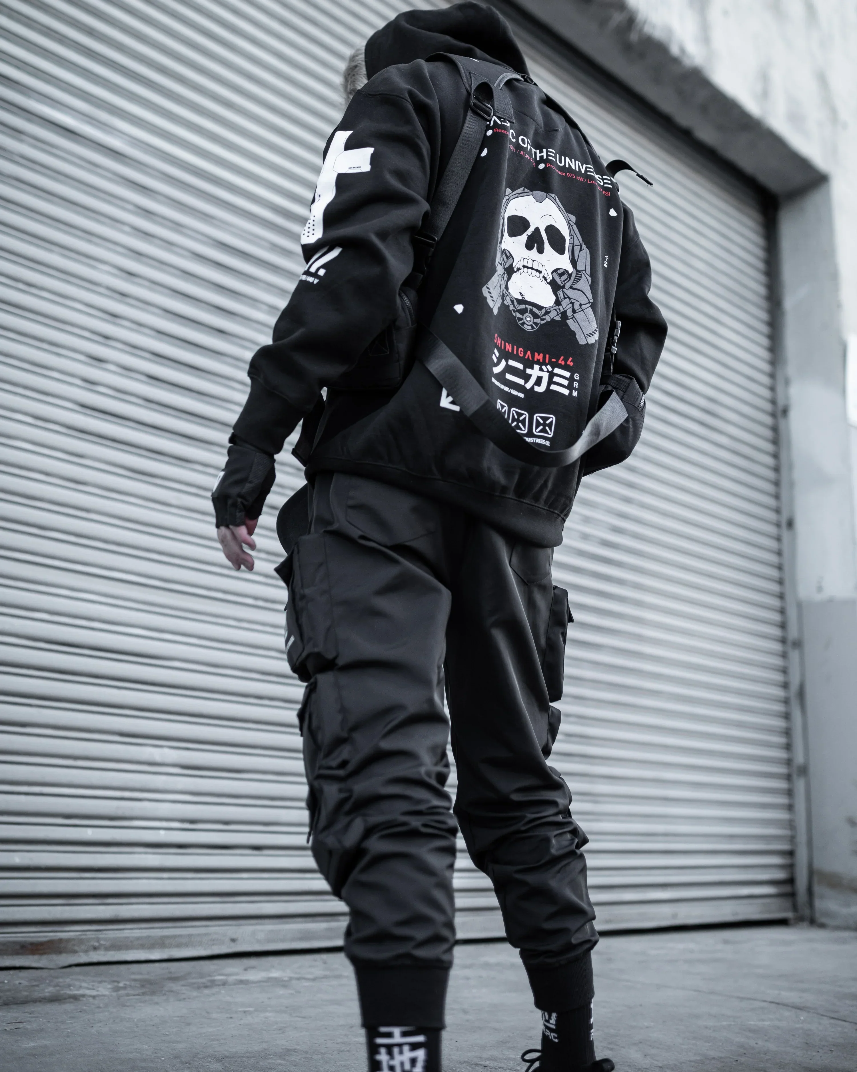 Shinigami-44 RD Black Hoodie - Image 4