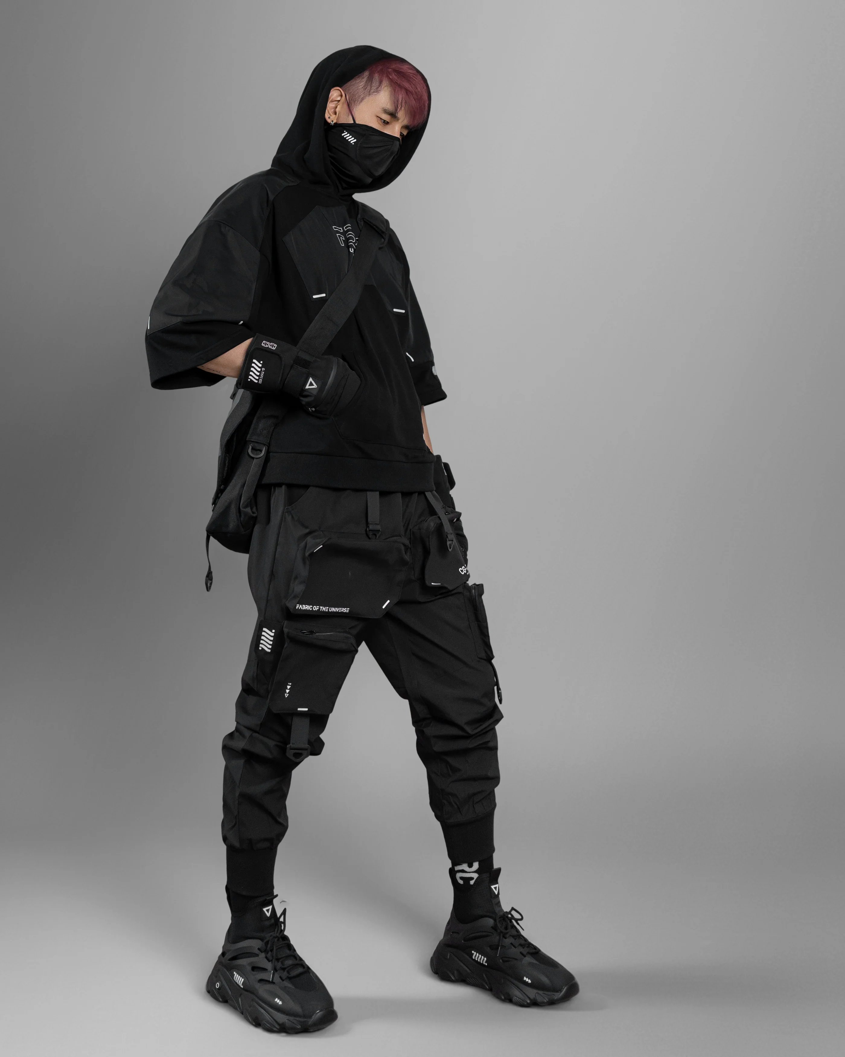 SLG-Type 2500 Black Short Sleeve Hoodie - Image 4