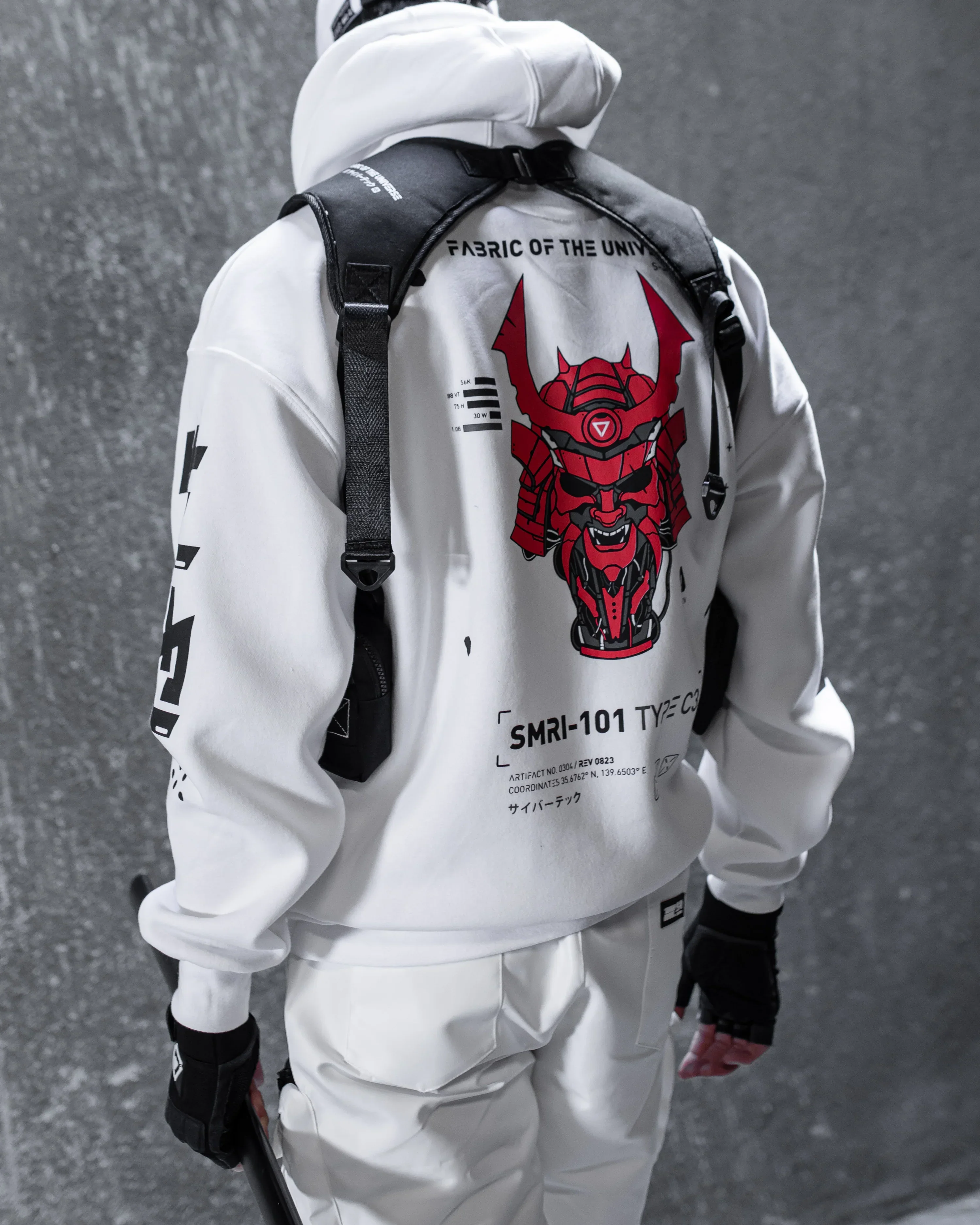SMRI-101 RD White Hoodie - Image 7