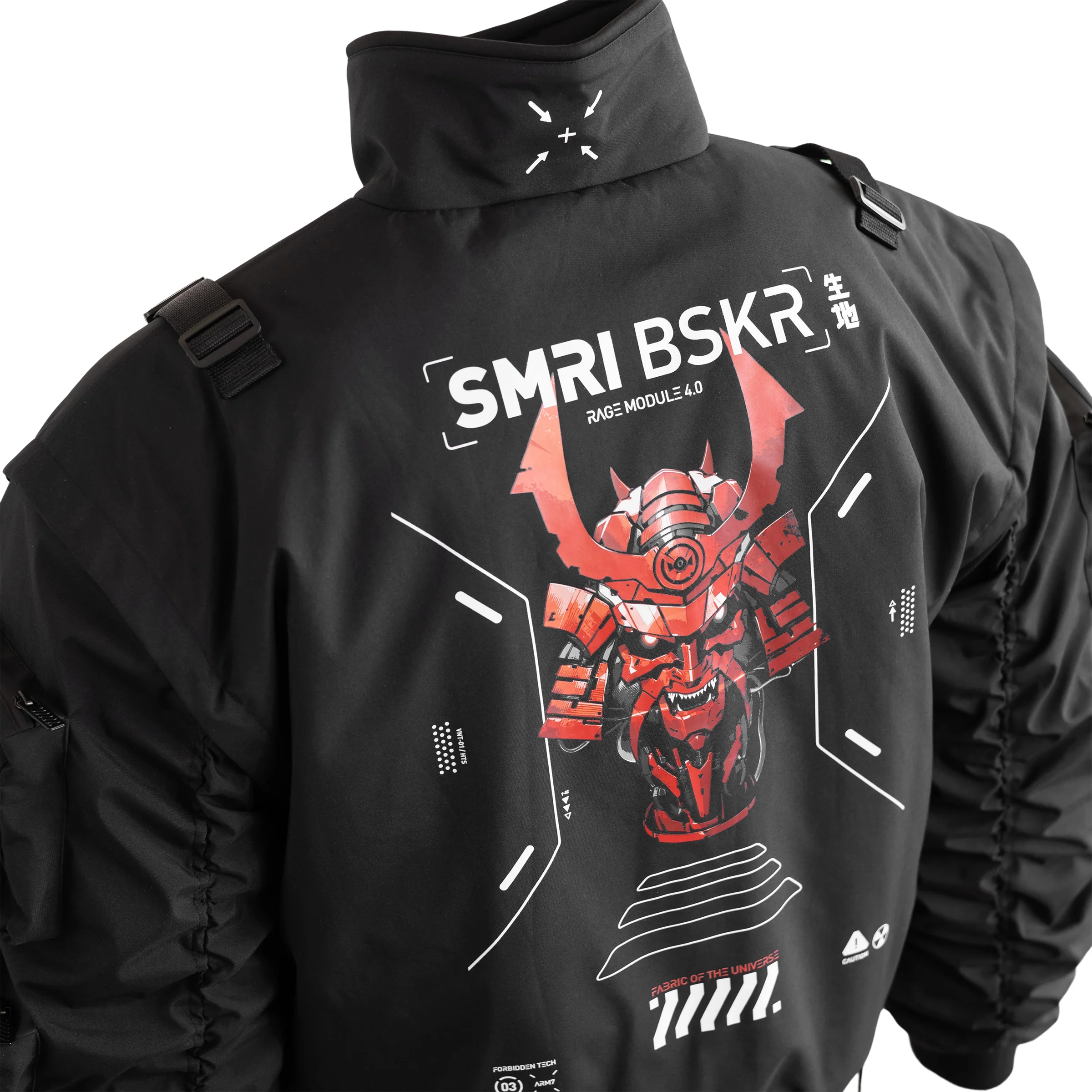 SMRI BSKR Black Bomber Jacket - Image 4