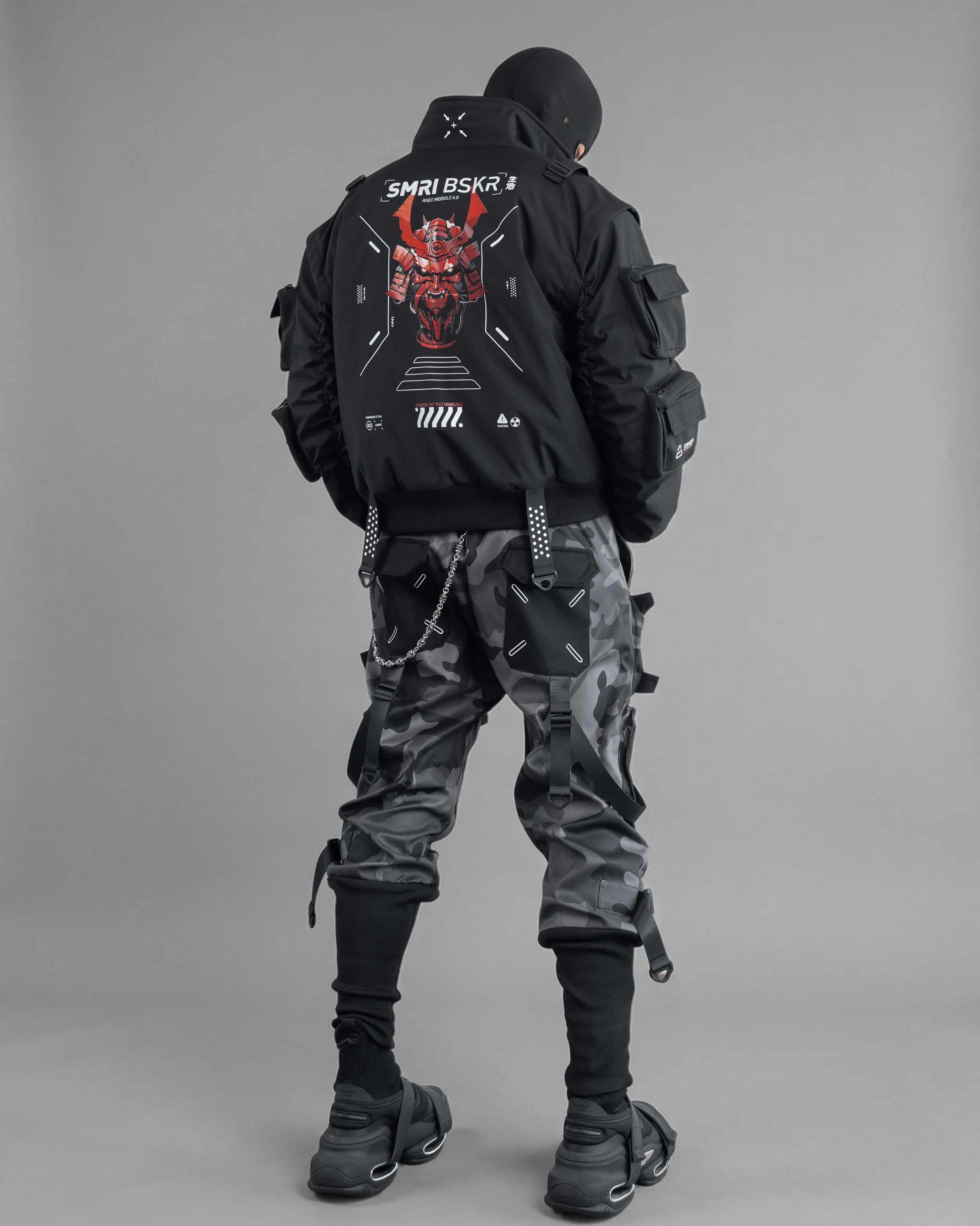 SMRI BSKR Black Bomber Jacket - Image 8