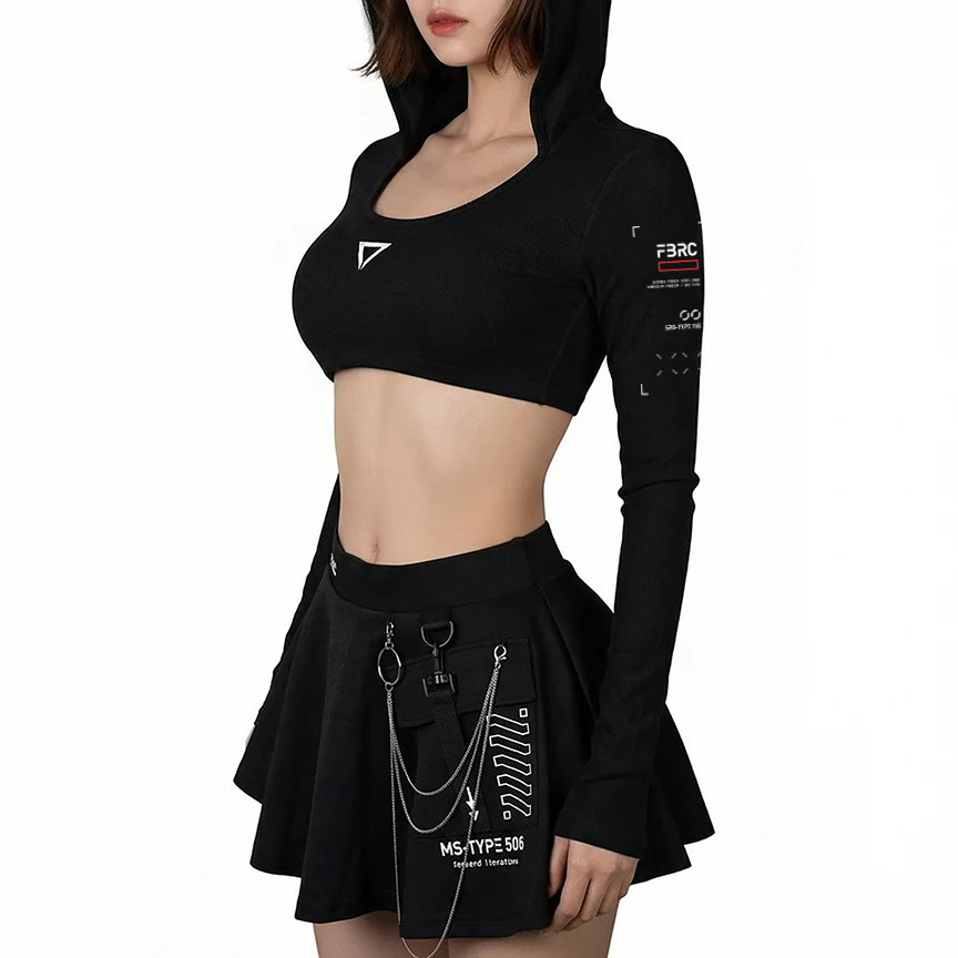 SRG-Type 155 Black Super Shrug Hoodie - Image 2