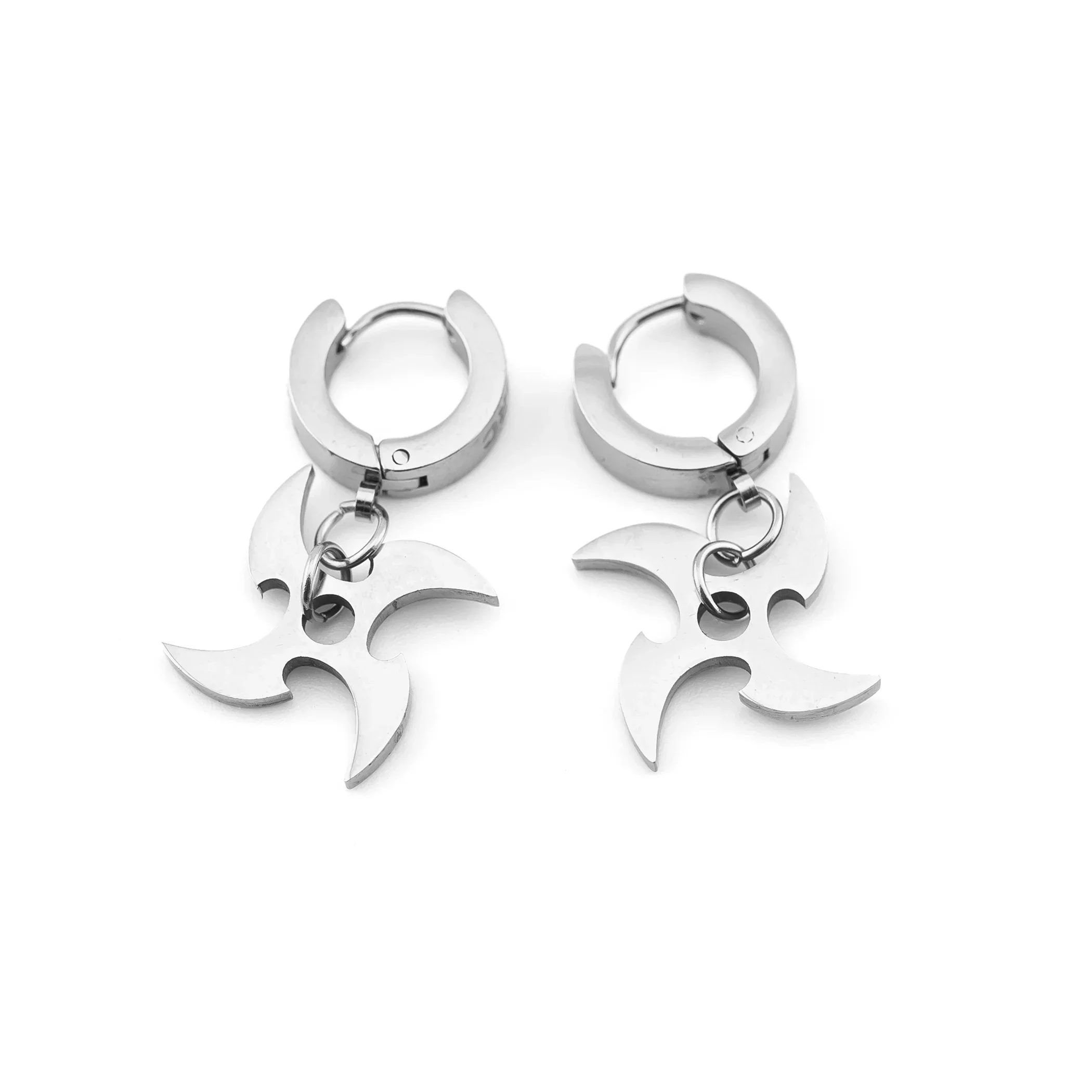SRK-02C SS Shuriken Earrings - Image 3
