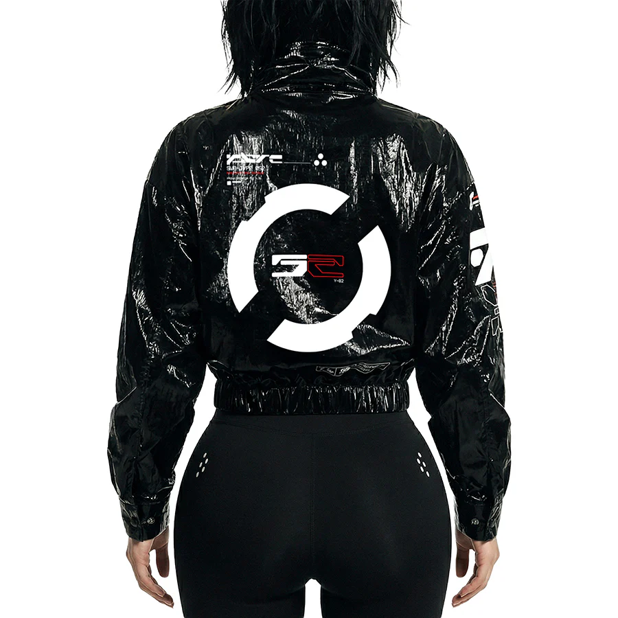 SWB-052 Black Chrome Crop Windbreaker - Image 4