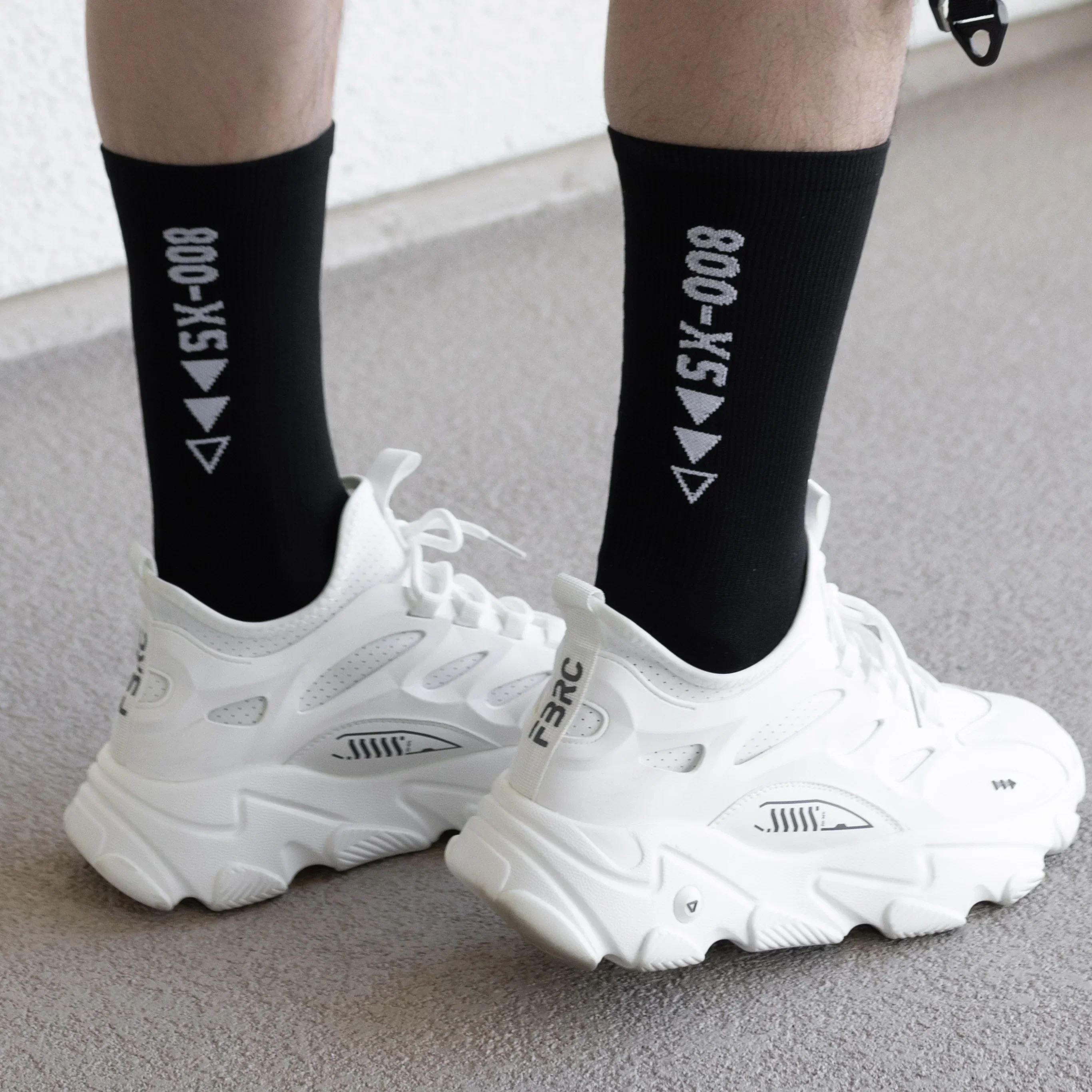 SX-008 Black Crew Socks - Image 2