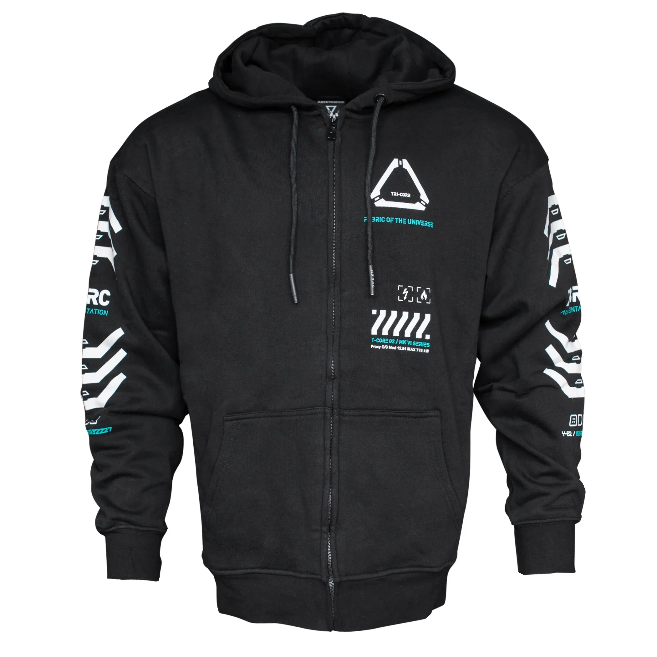 T-CORE 2A Black Zip Hoodie - Image 2