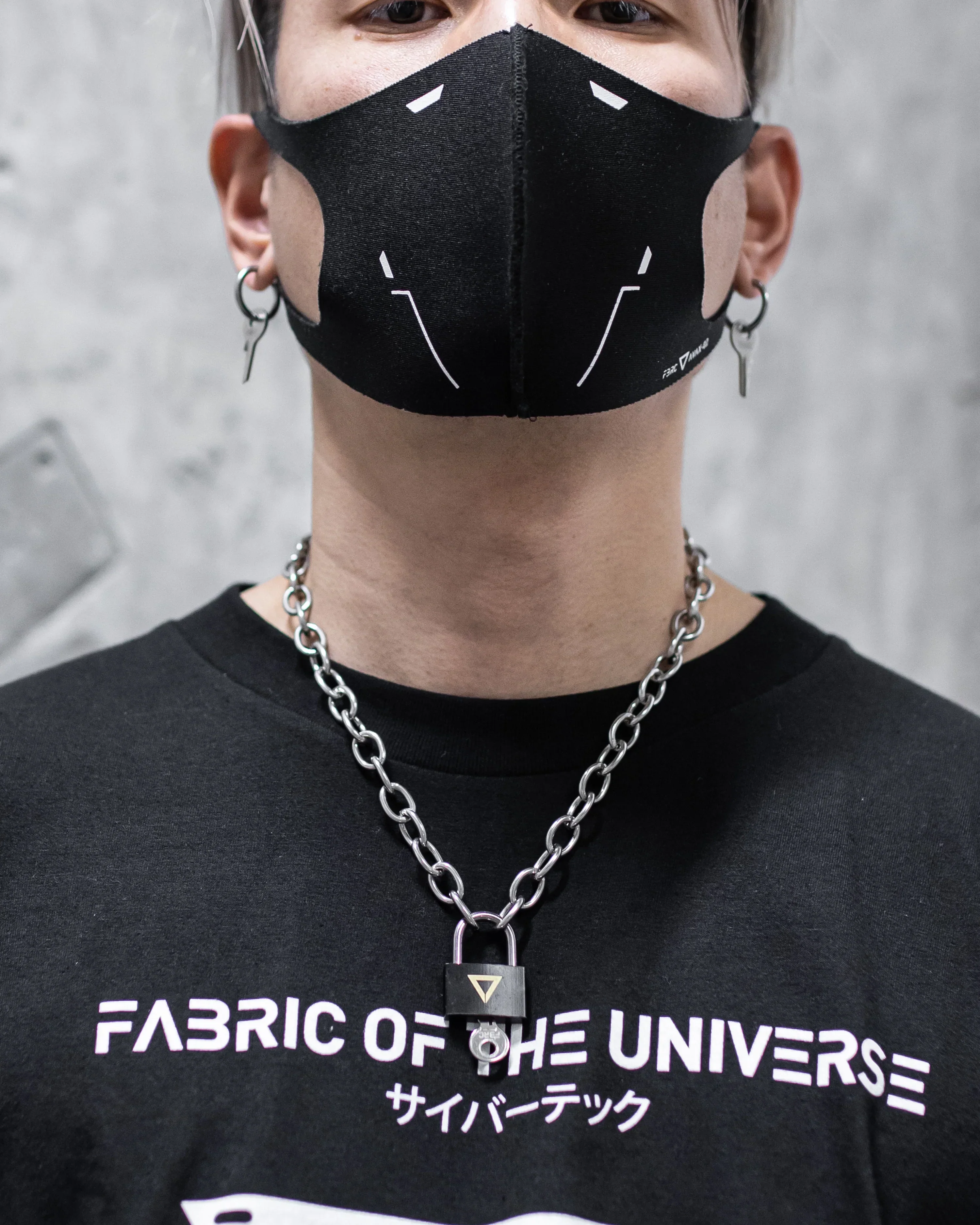 TR-03 Black Padlock SS Necklace - Image 5
