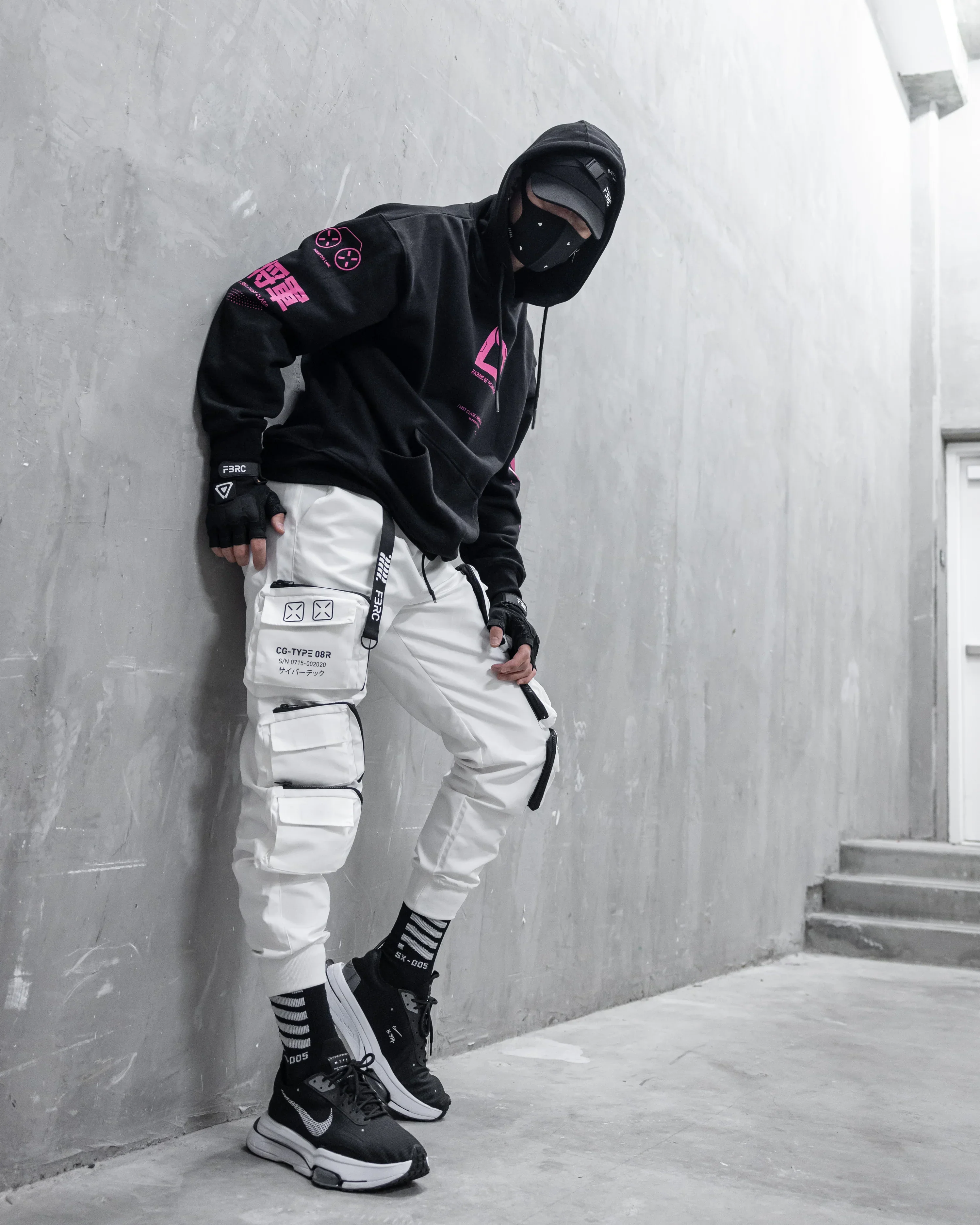 V3-3 Black Pink Hoodie - Image 3