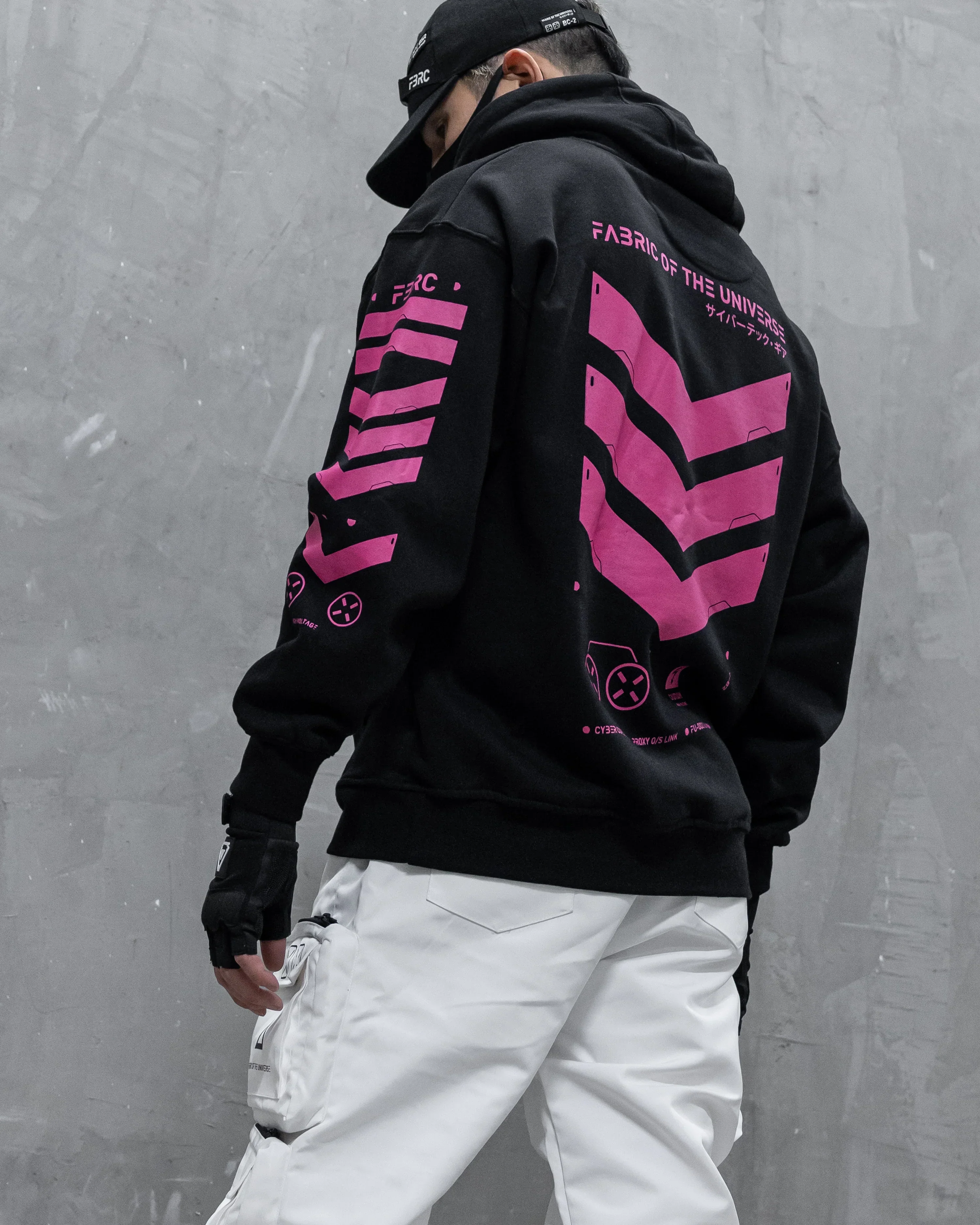 V3-3 Black Pink Hoodie - Image 4