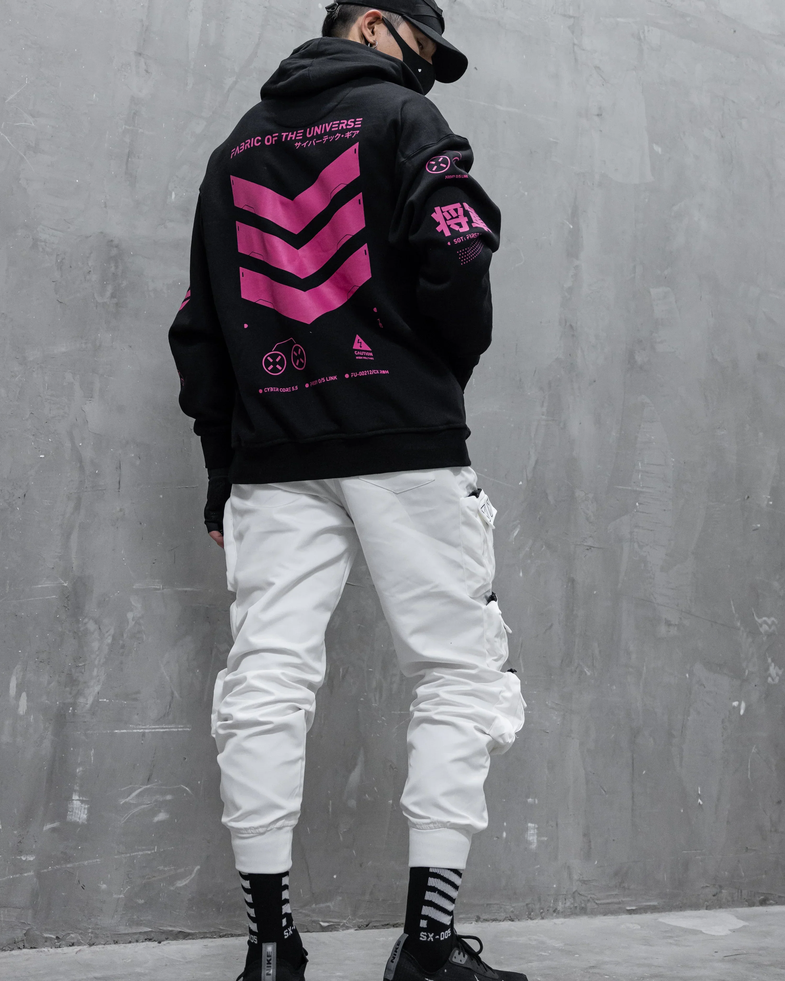 V3-3 Black Pink Hoodie - Image 5