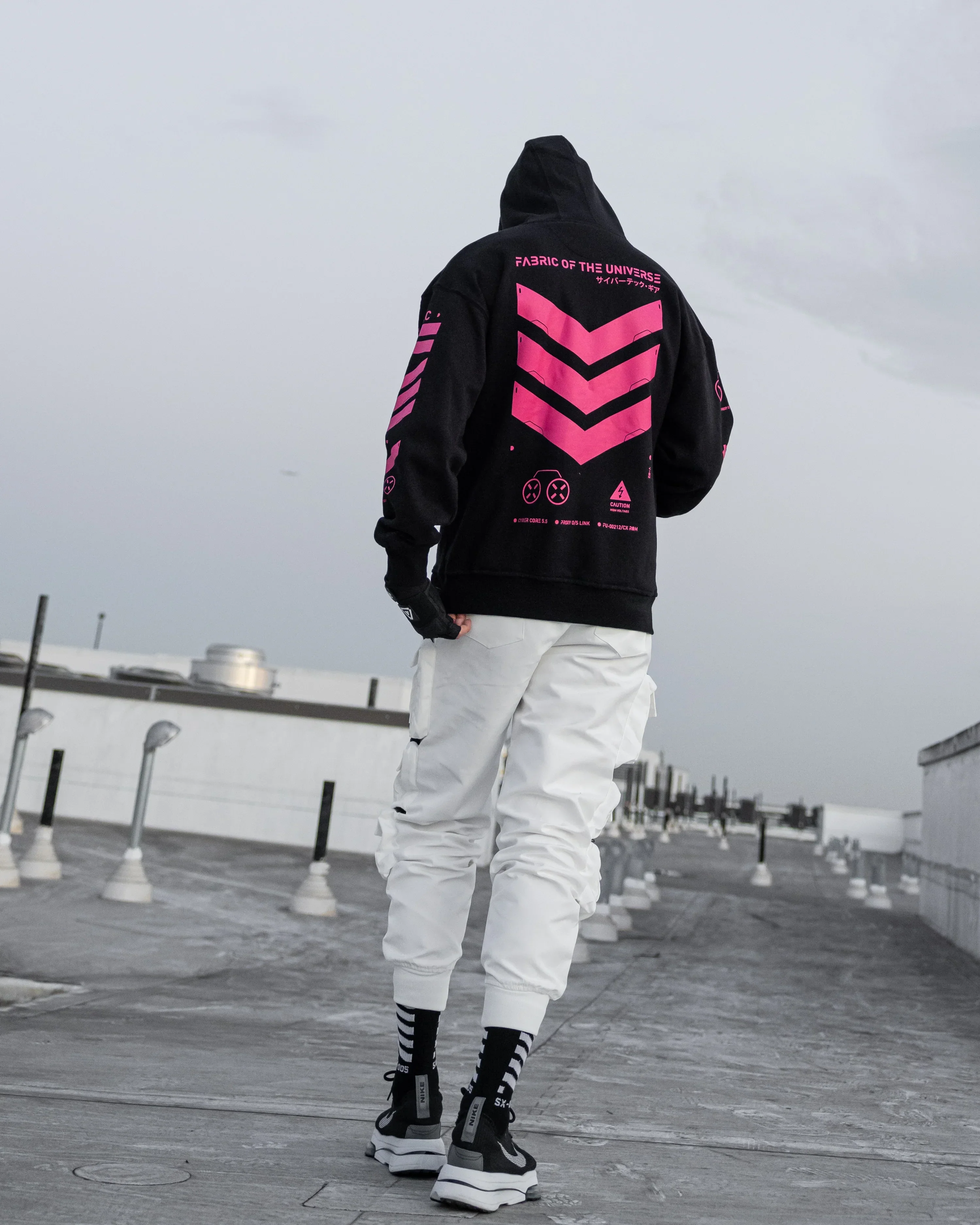 V3-3 Black Pink Hoodie - Image 6