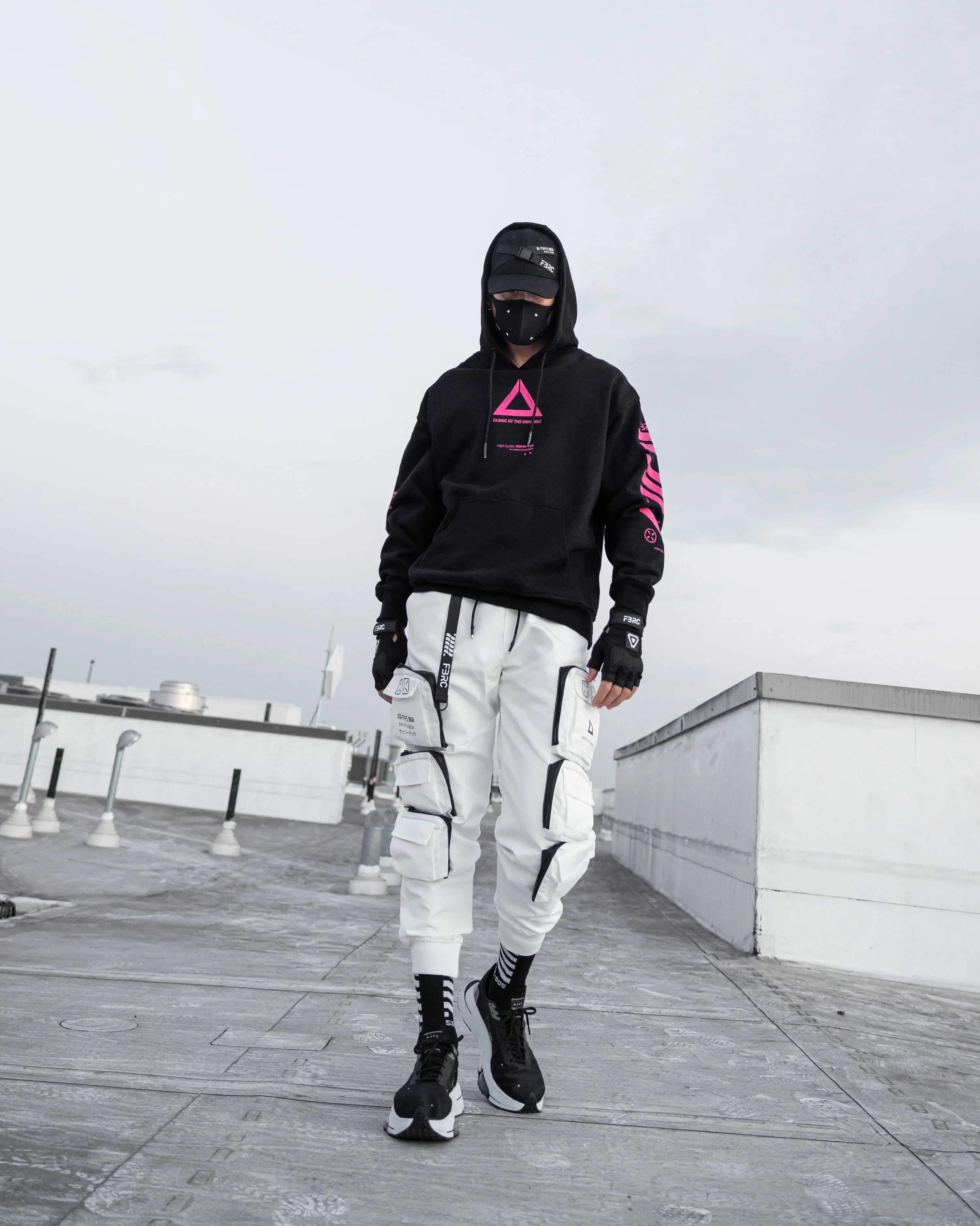 V3-3 Black Pink Hoodie - Image 7