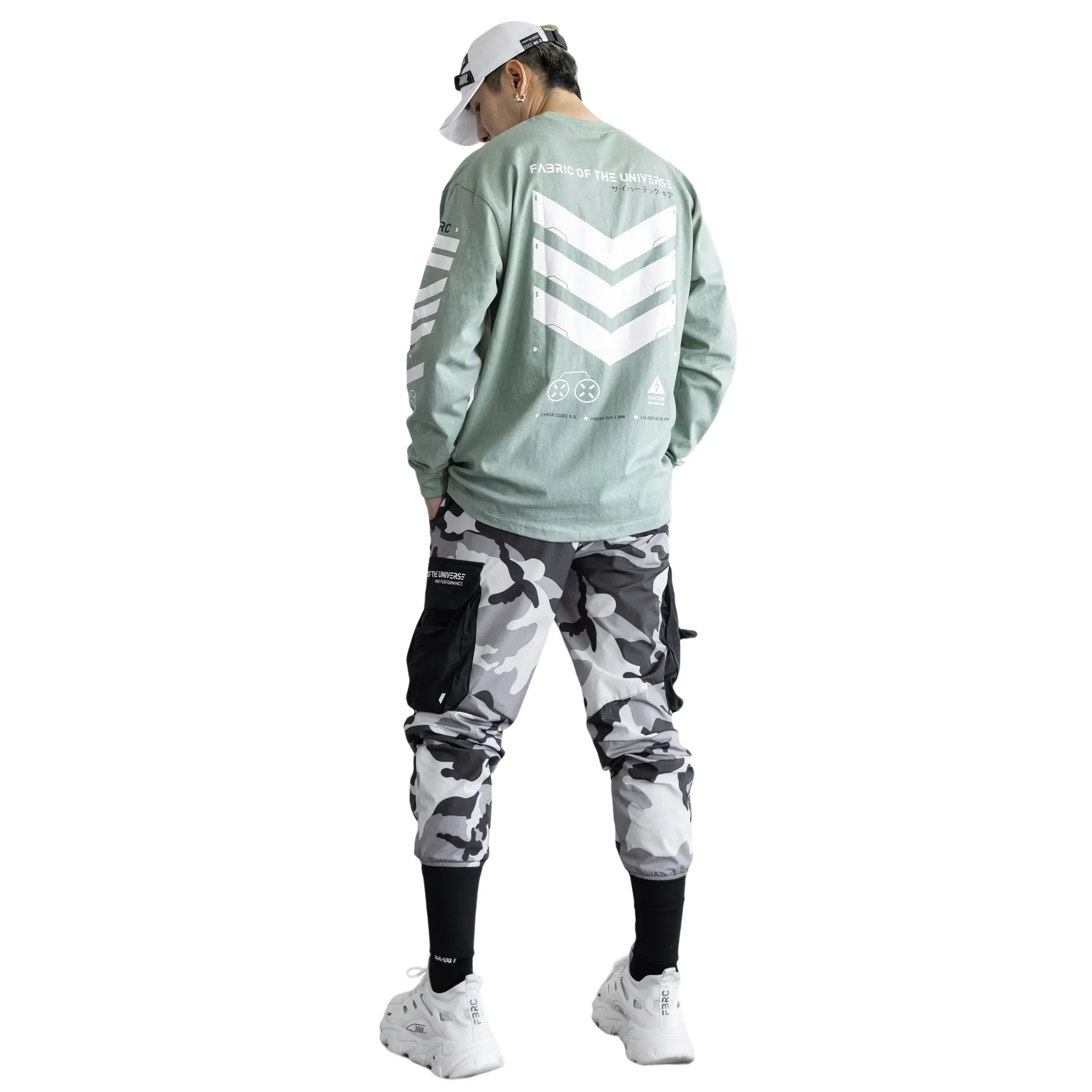 V3-3 Faded Green Long Sleeve T - Image 3