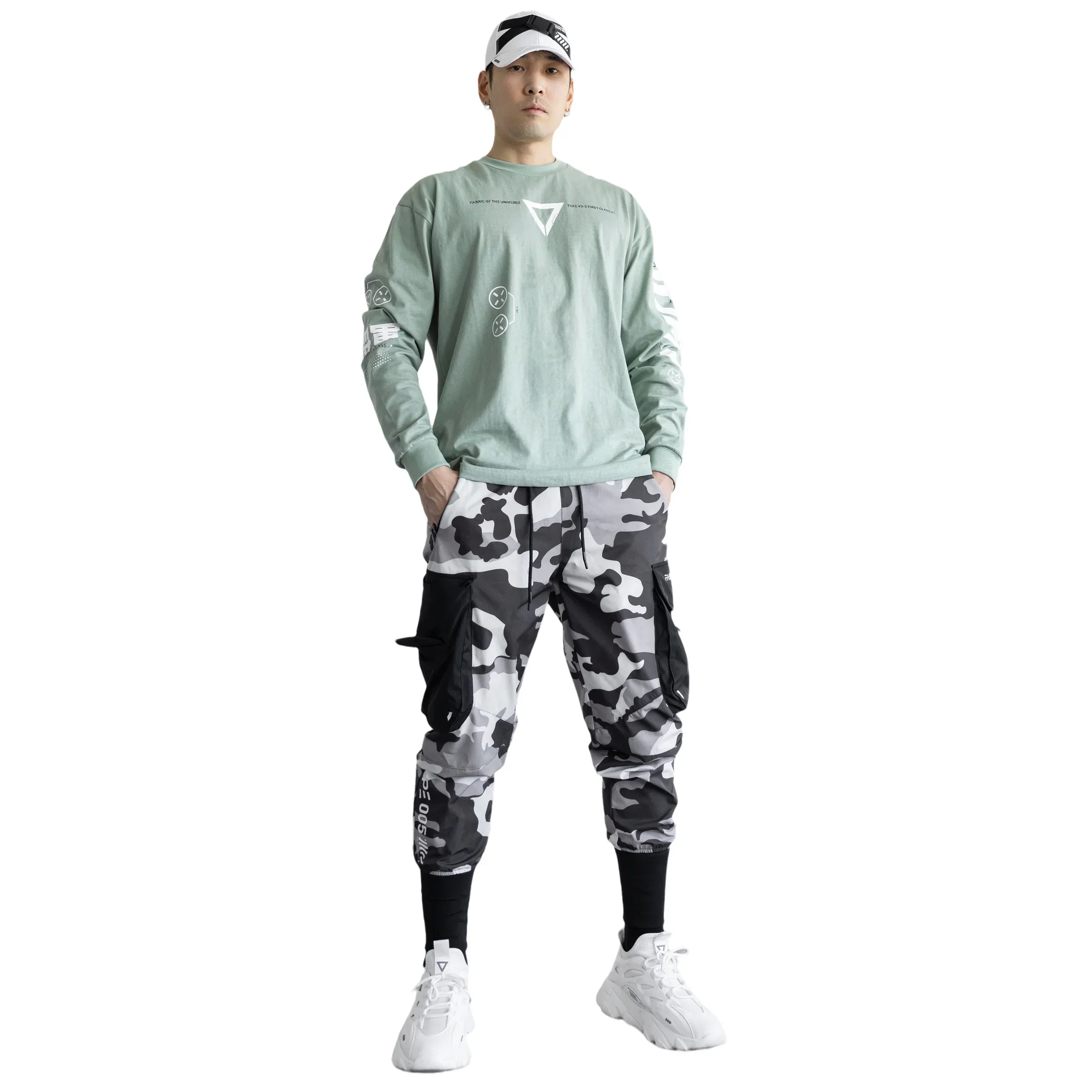 V3-3 Faded Green Long Sleeve T - Image 4