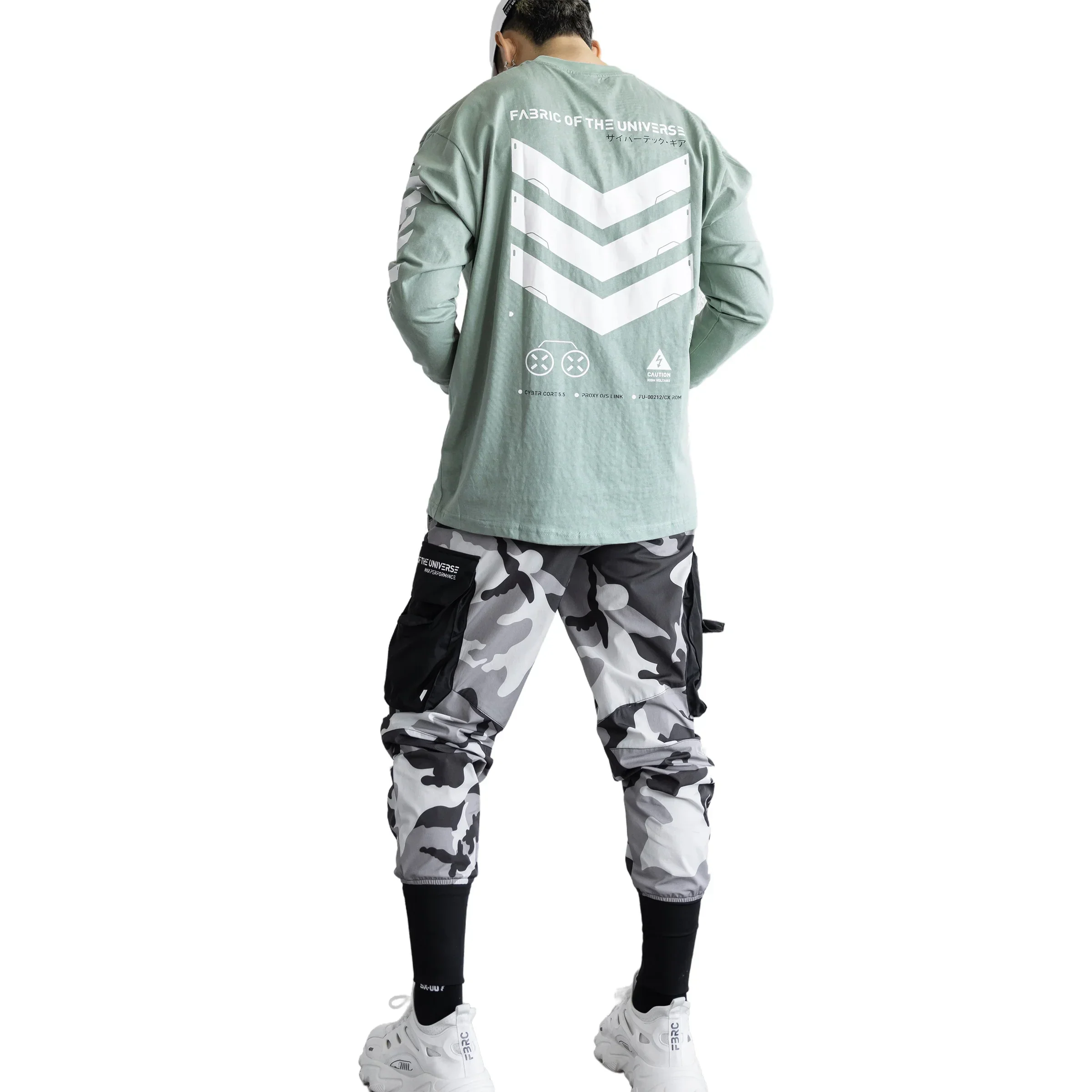 V3-3 Faded Green Long Sleeve T - Image 6